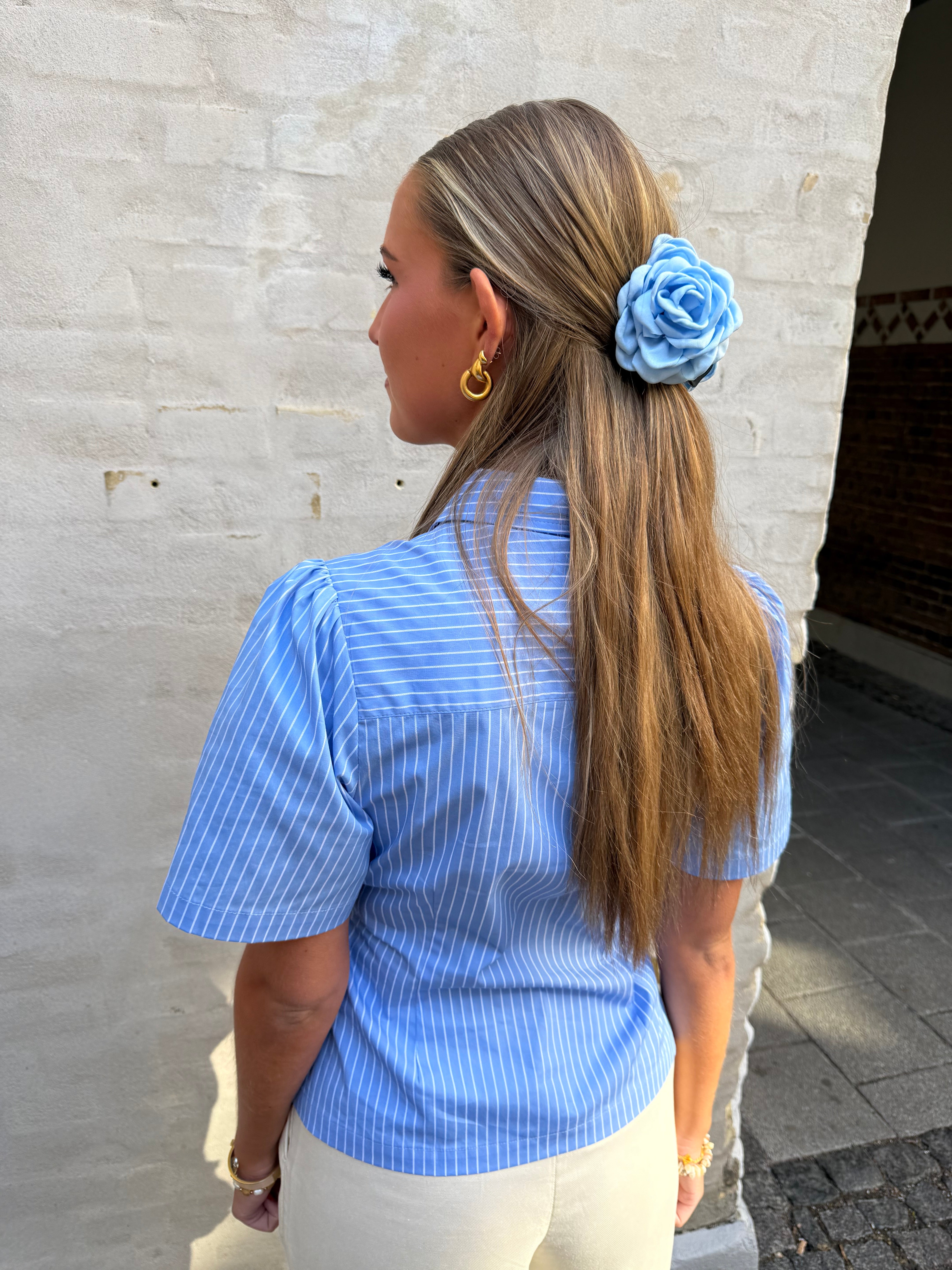 Roella Poplin Blus - Vit