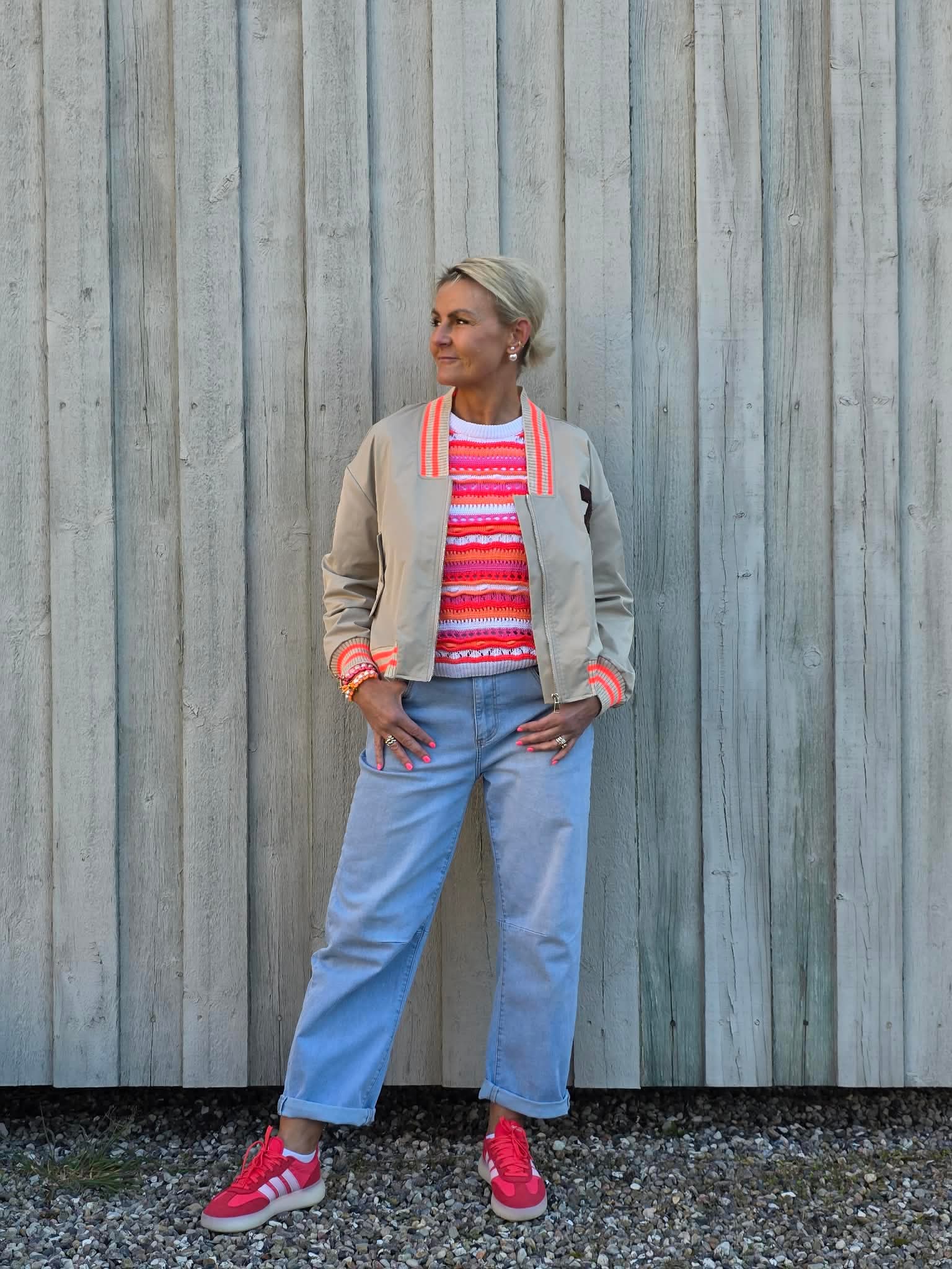 Sandy Bomber Jacket - Beige