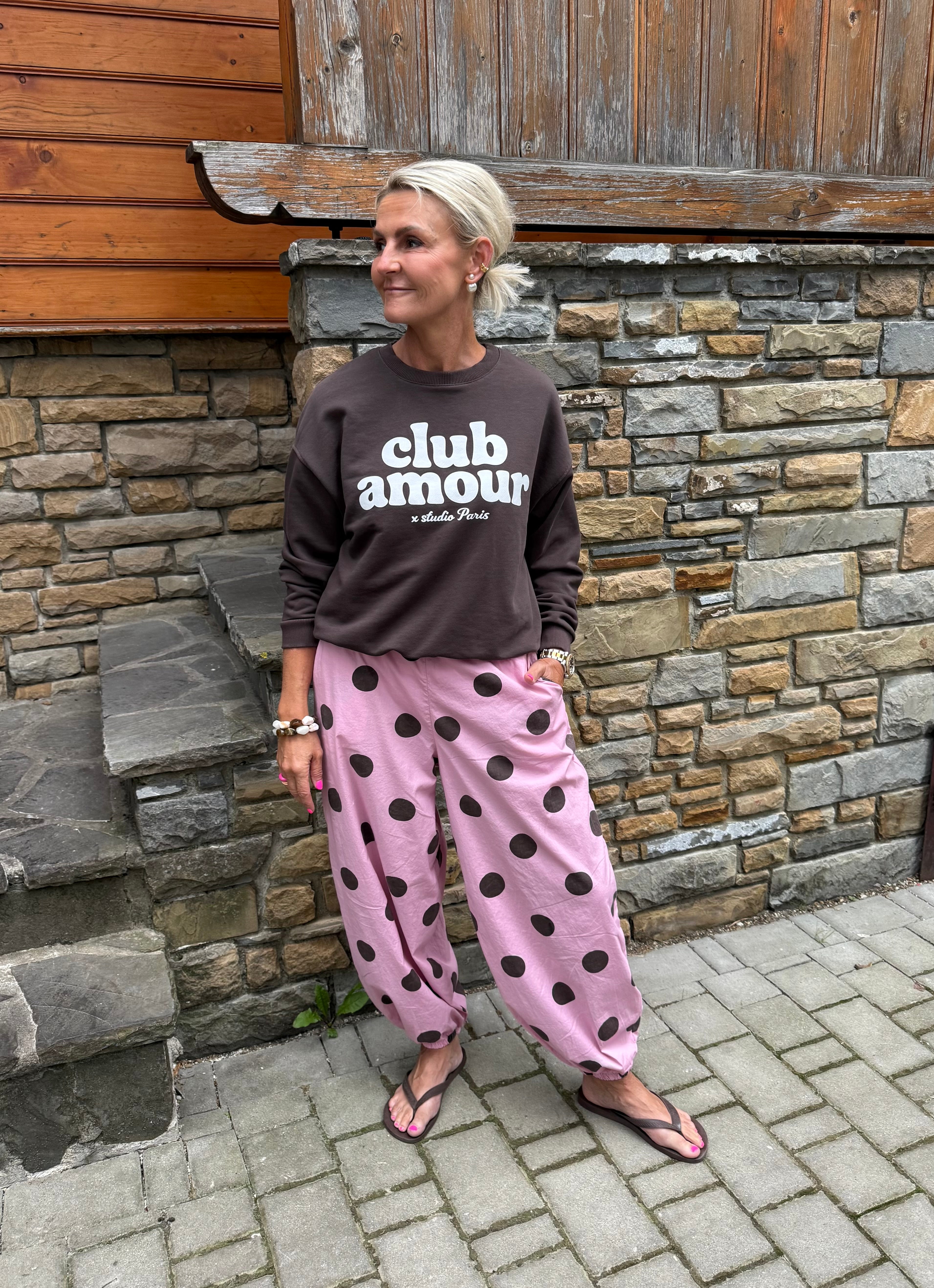 ALLY balloon pant - Rose Dot