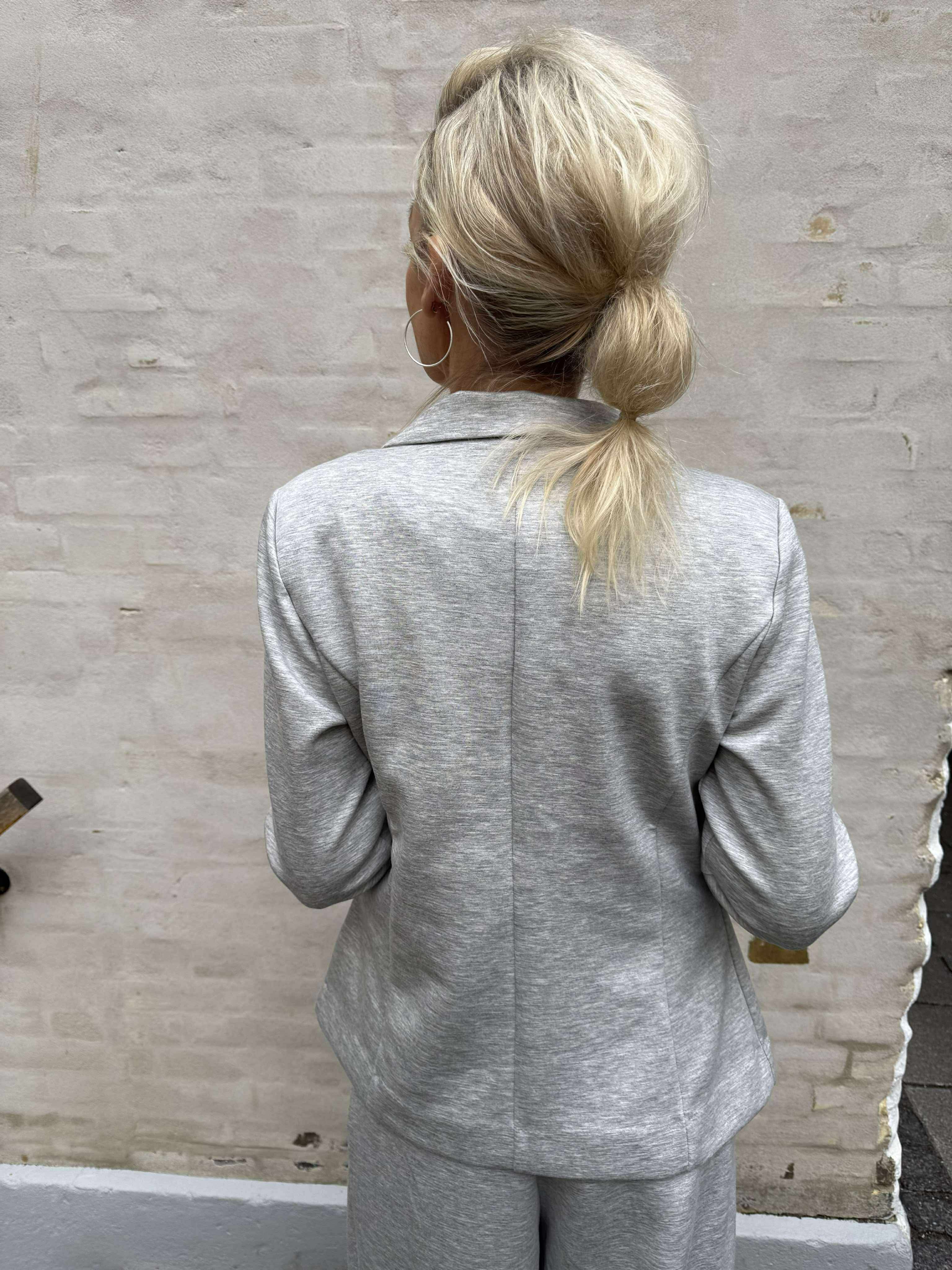 Buka Blazer - Ljusgrå melange