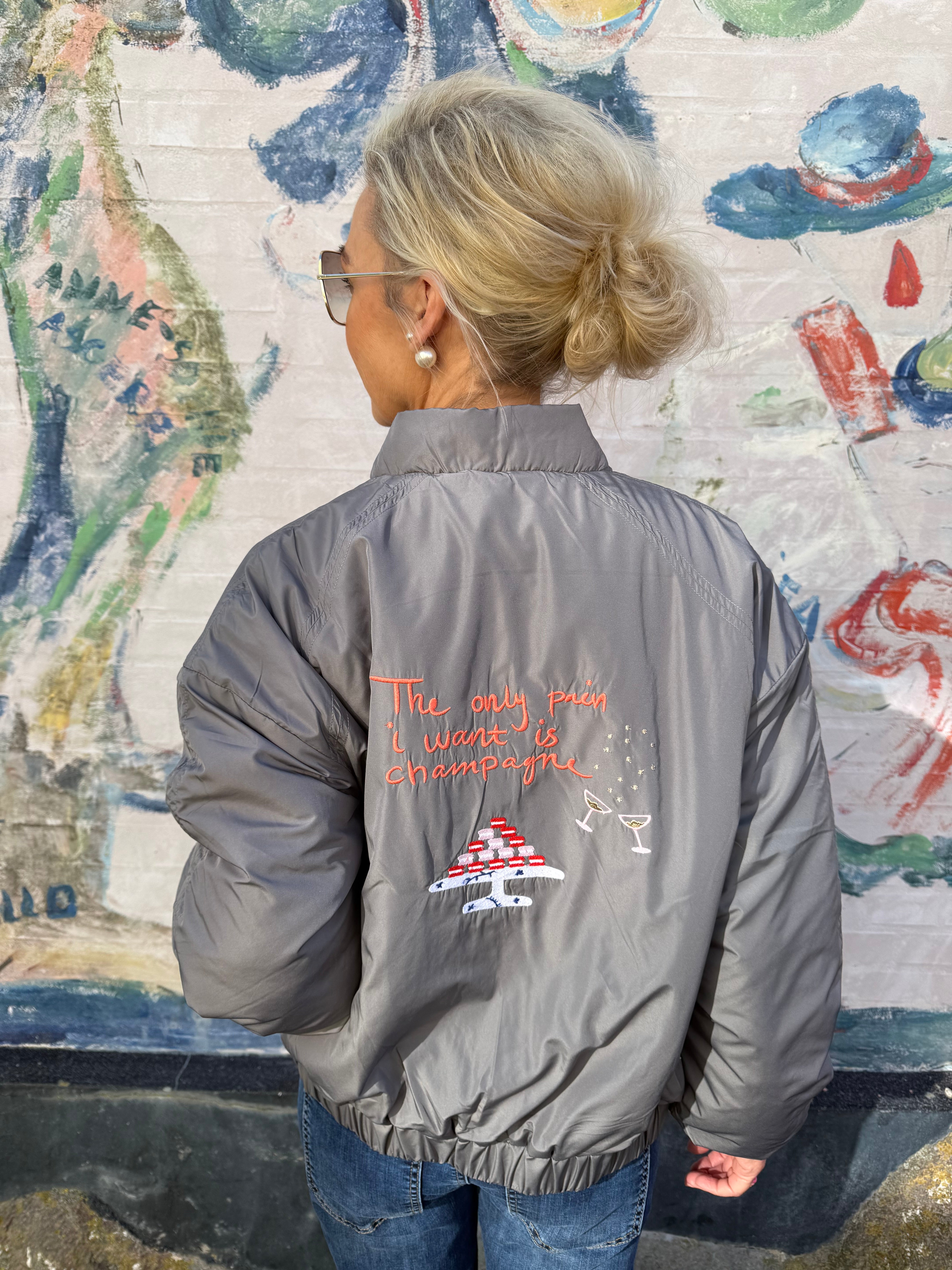Mi Amore Bomber jacket - Grey