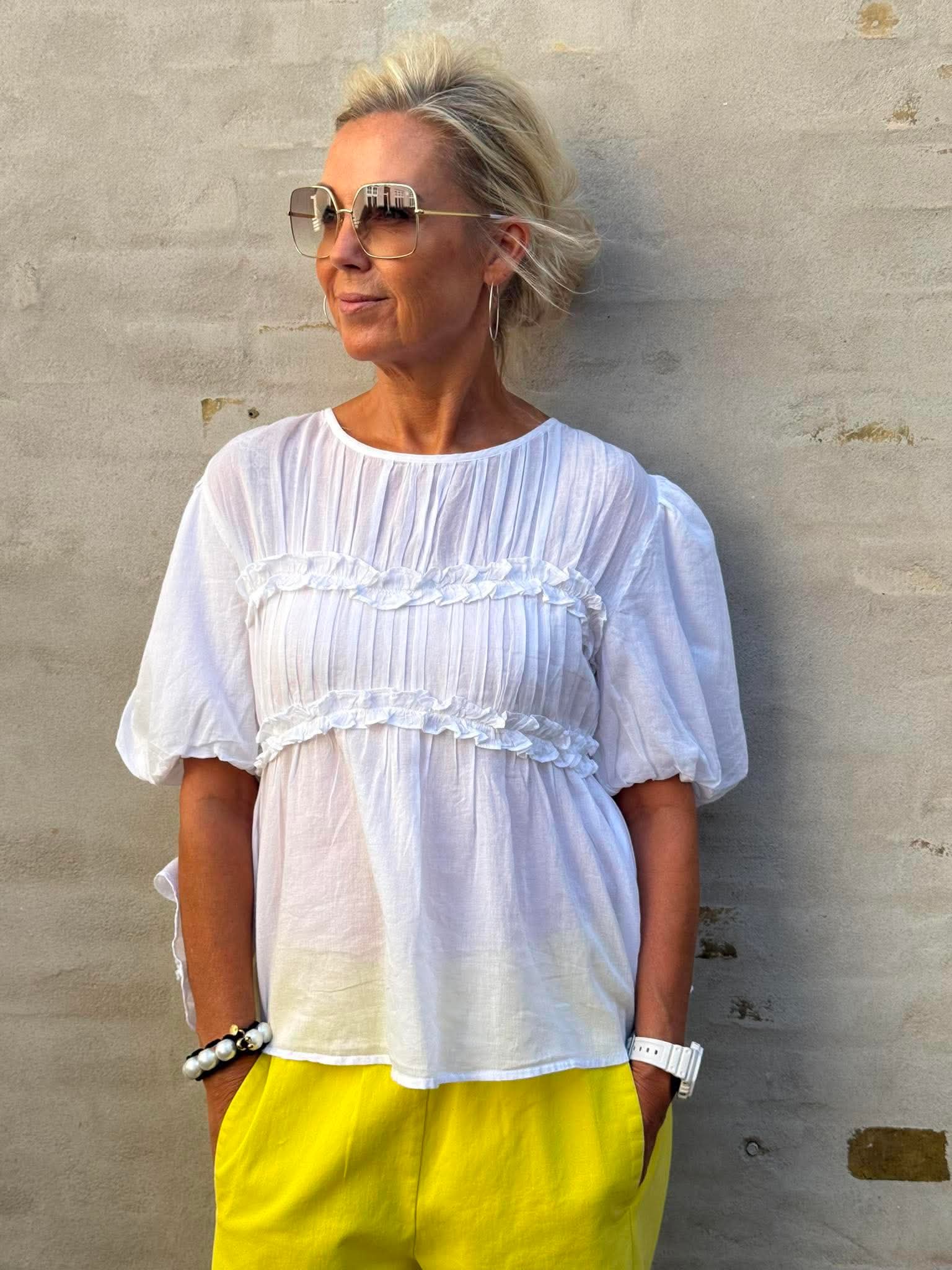 Kiril S Voile Blouse - White