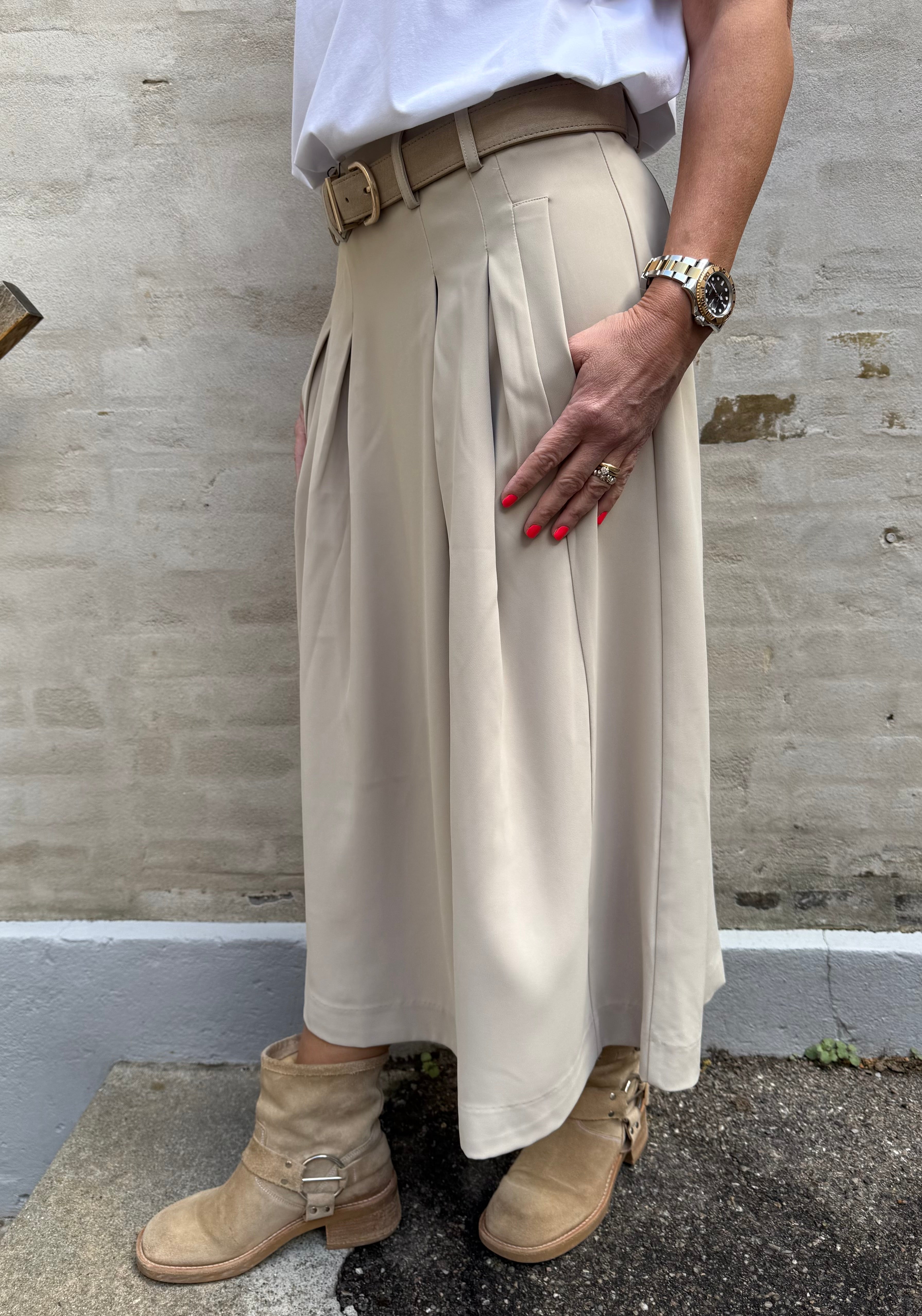 Anya plisserad kjol - Mocca
