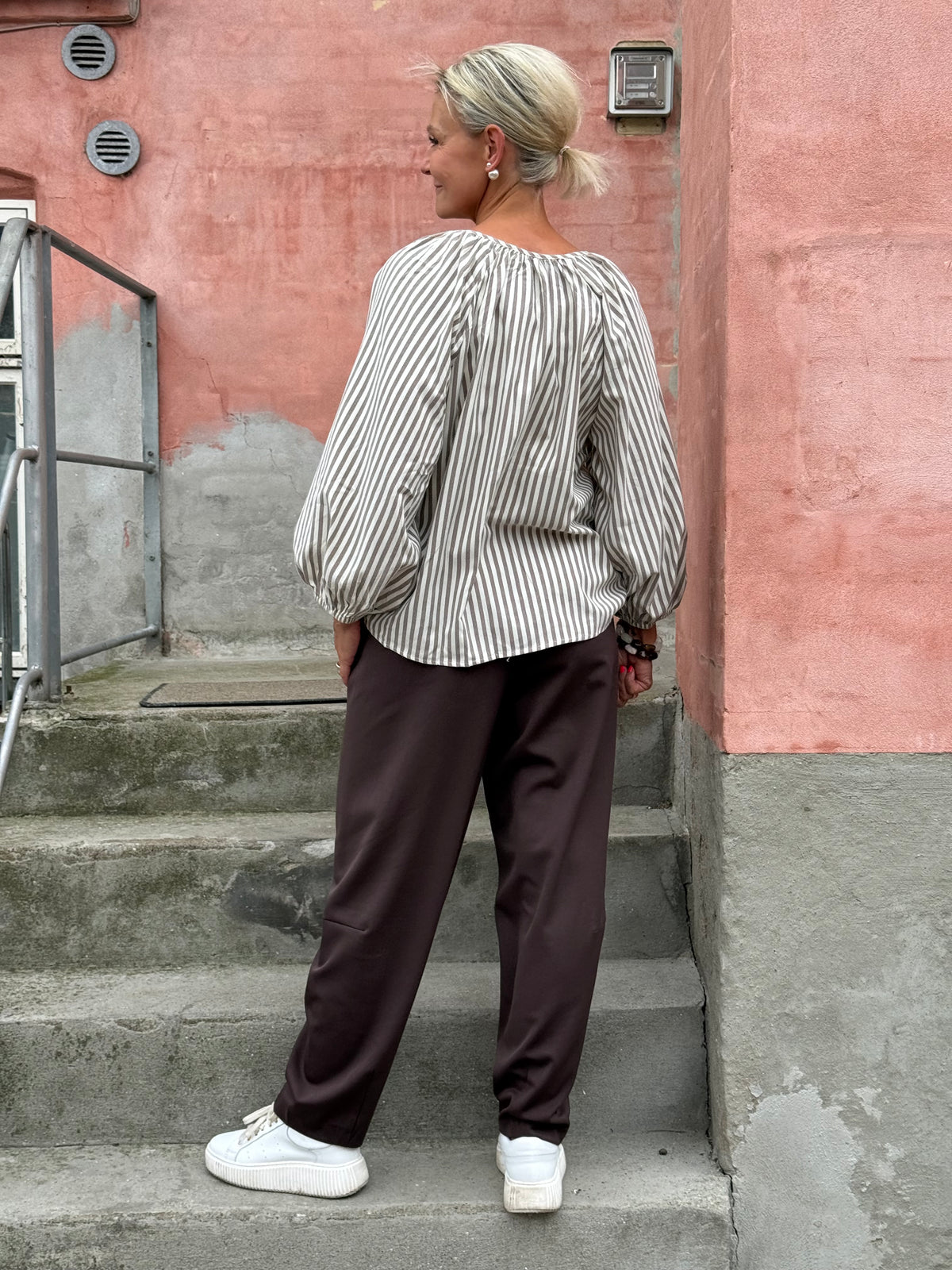 Lisa Hw Ankel Barrel Pant Seal Brown