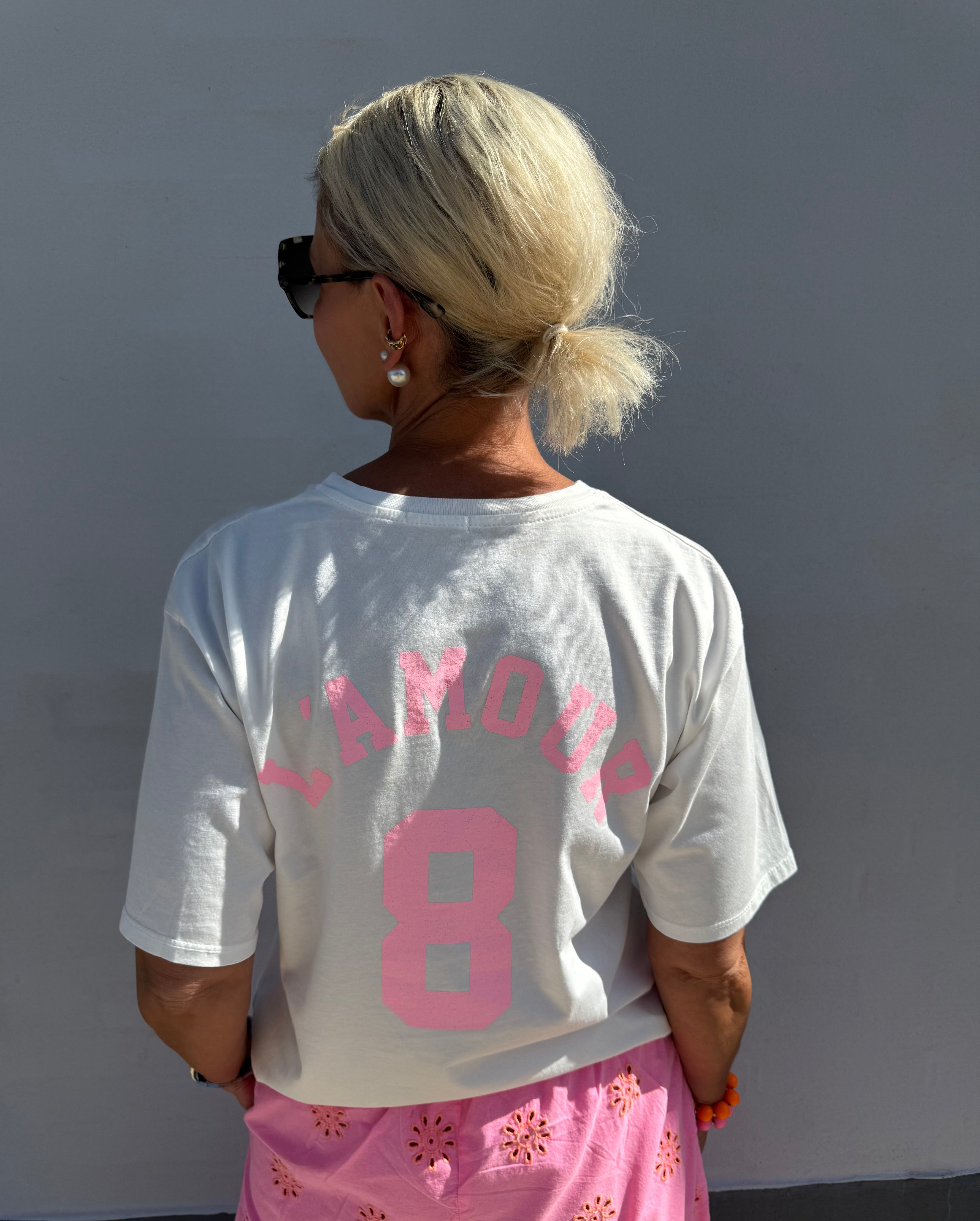 L´Amour Tee - White/Pink