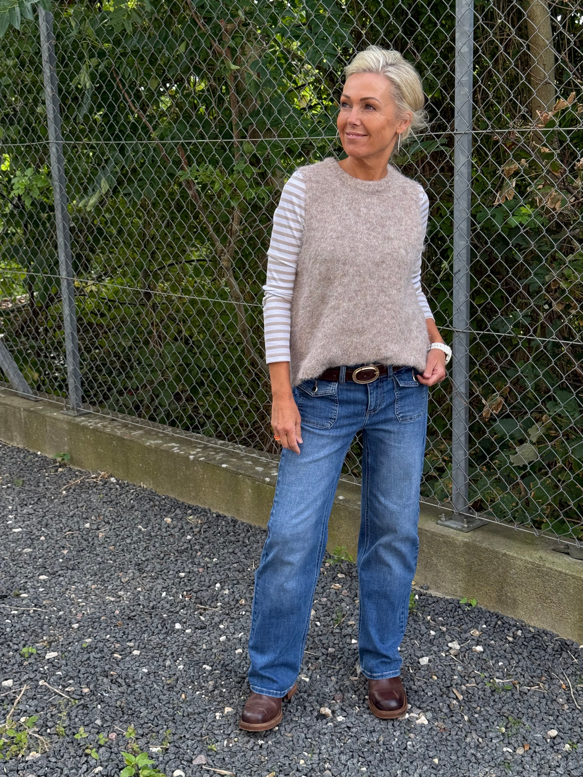 Amalia Straight Leg - Mid Blue Washed