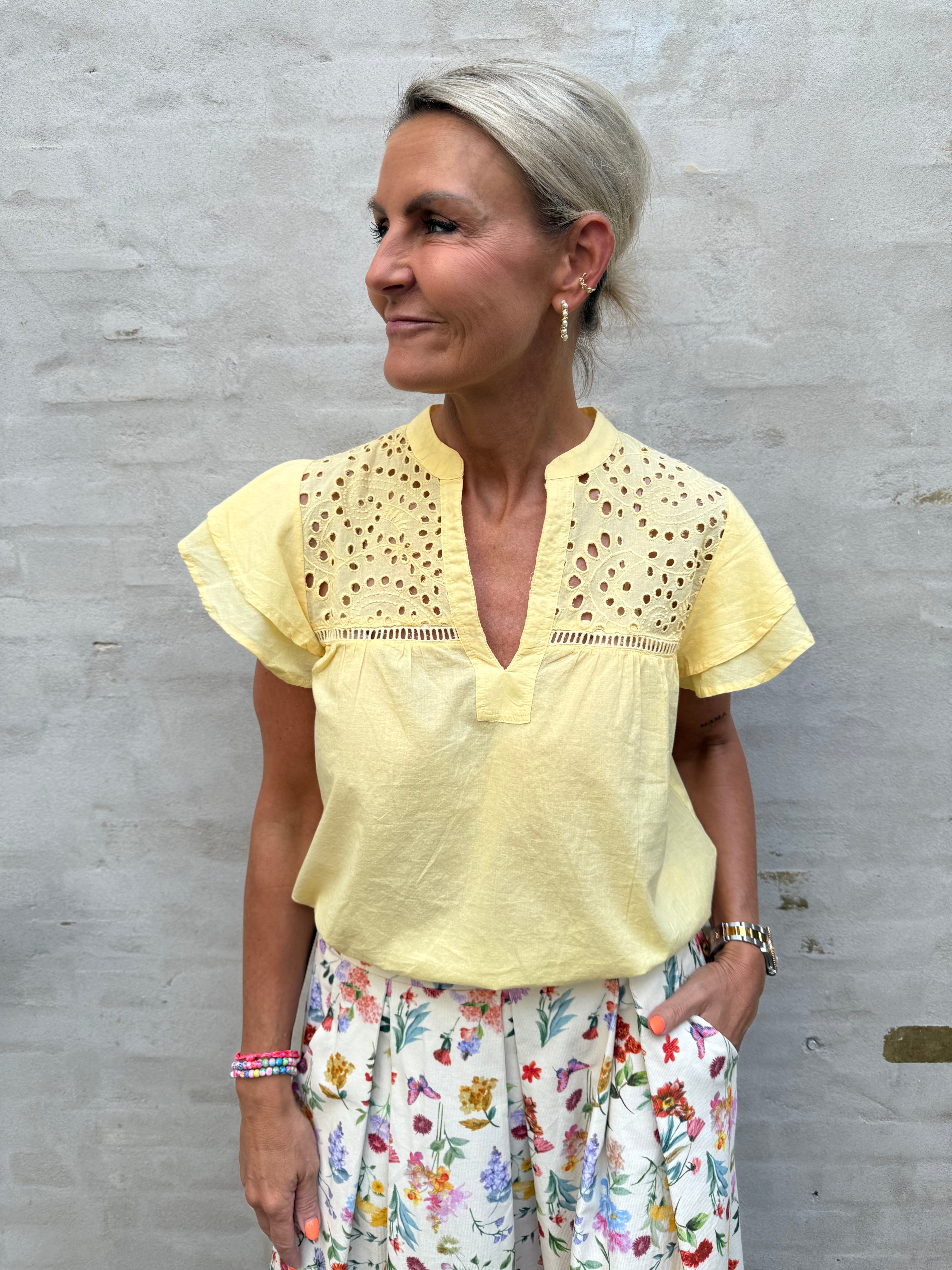 Christel Solid Top - Ljusgul