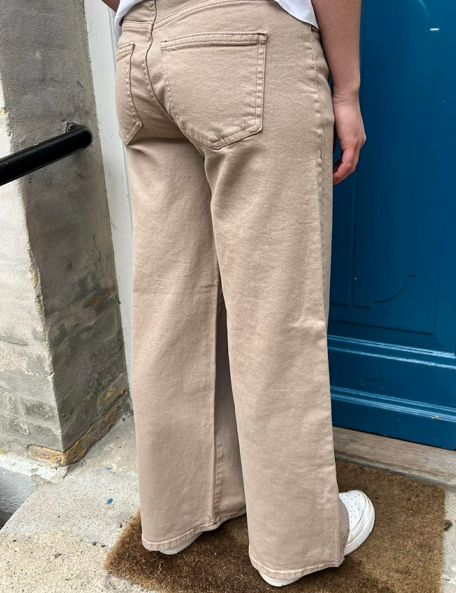 SELMA LW WIDE COLORED JEANS - Greige