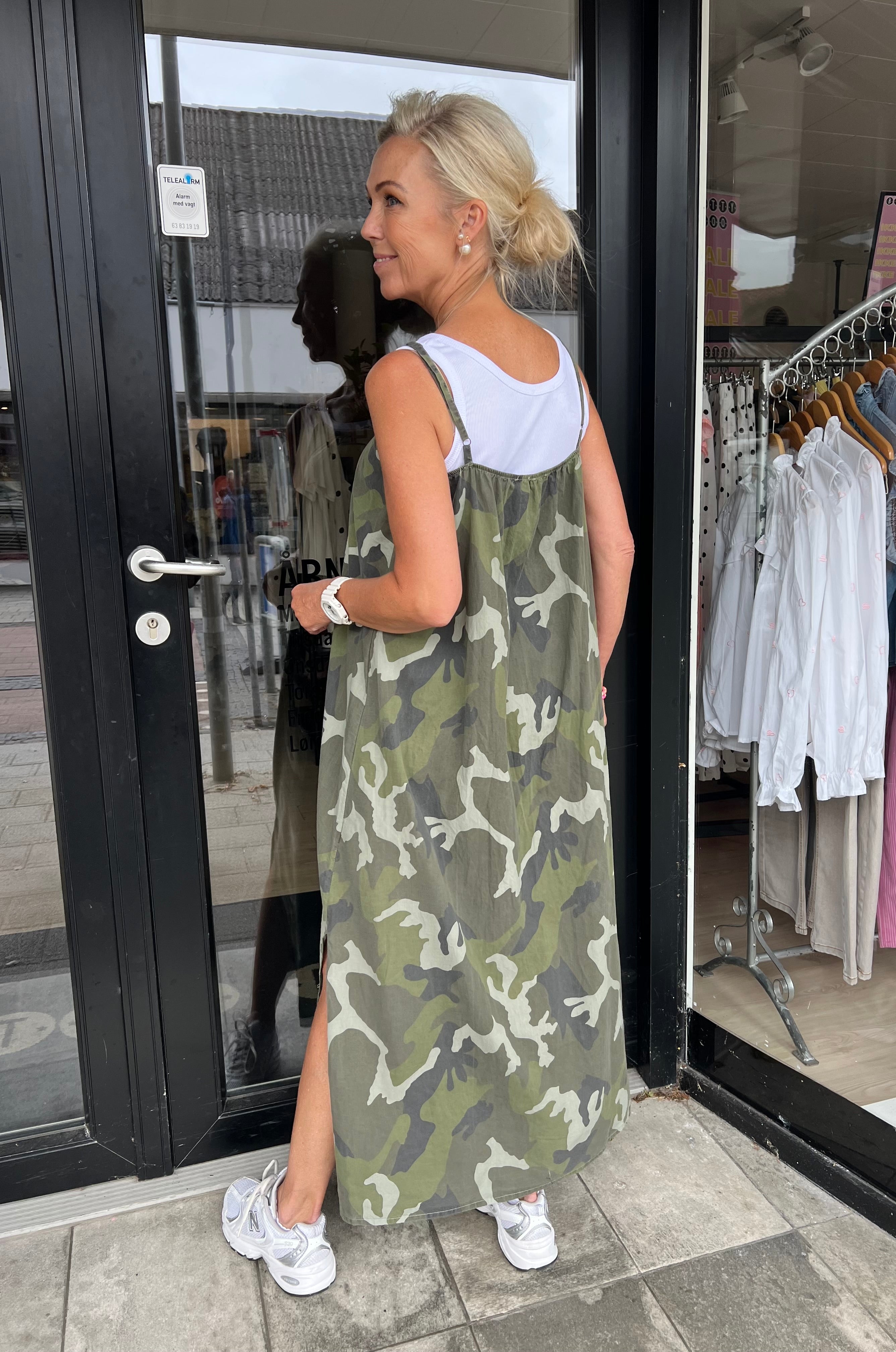 MINNA strap dress - Camoflage