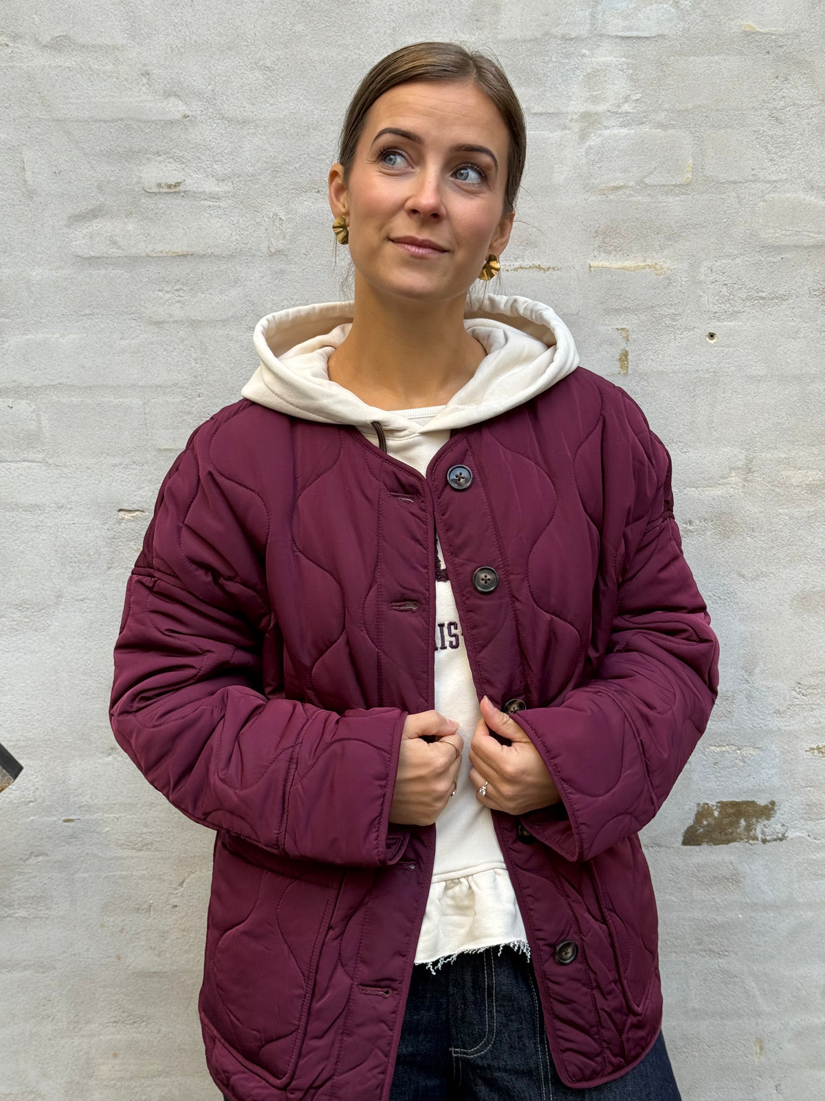 ALLIE QUILTED JACKET - Windsor Wine