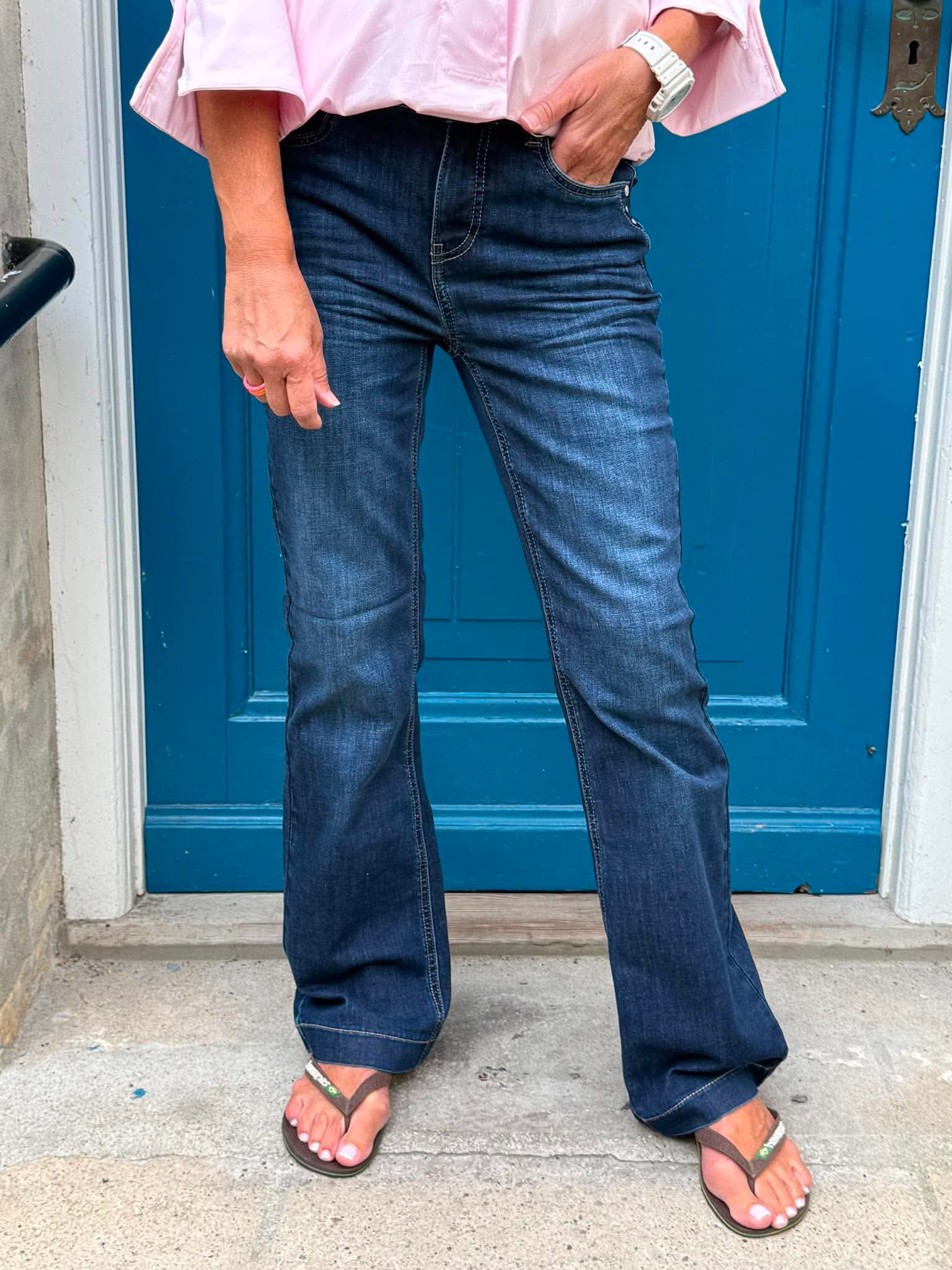 Blaire Bootcut High Waist - Dark Blue Washed
