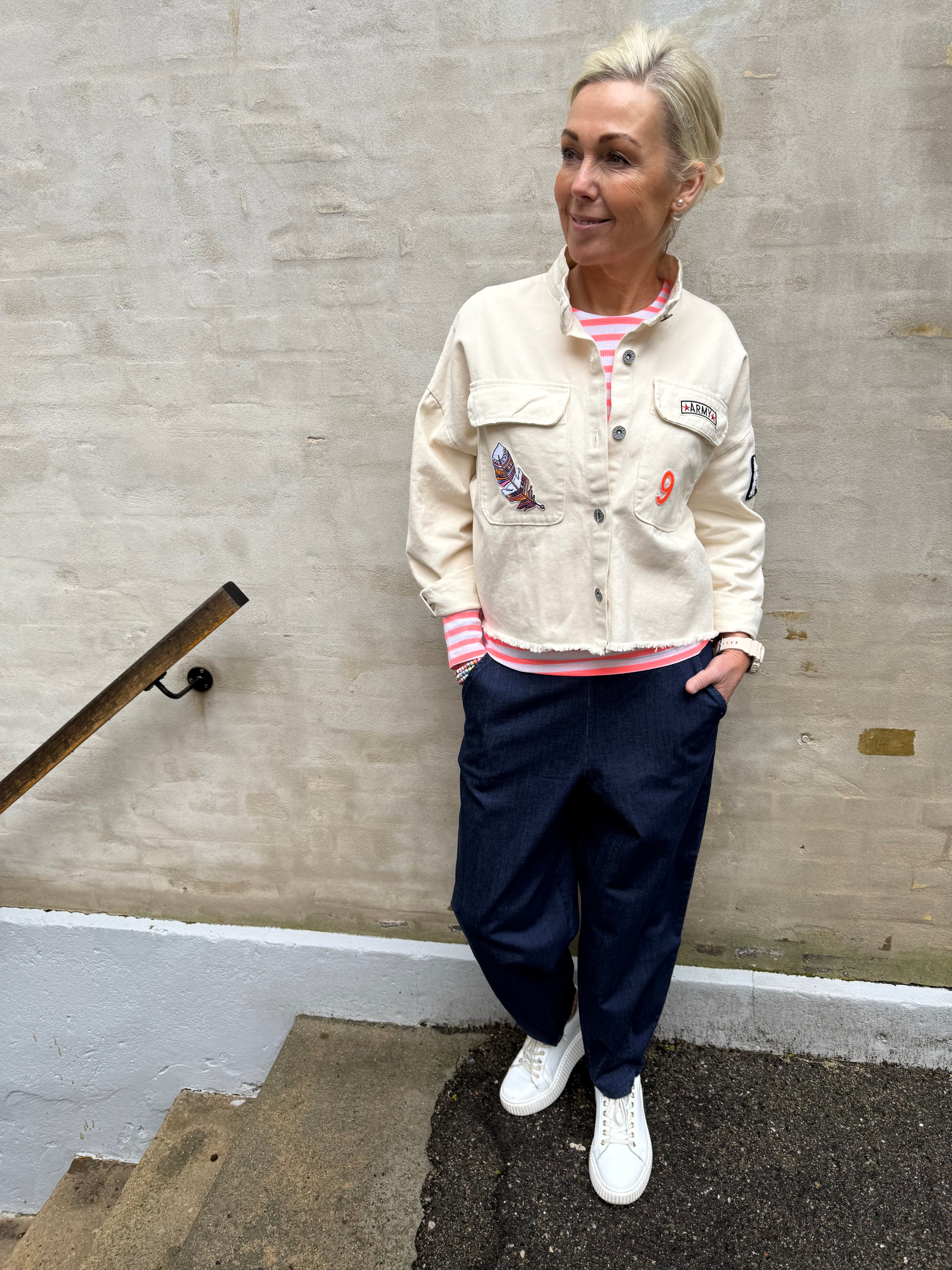 DENICE denim barrel byxa - Denim