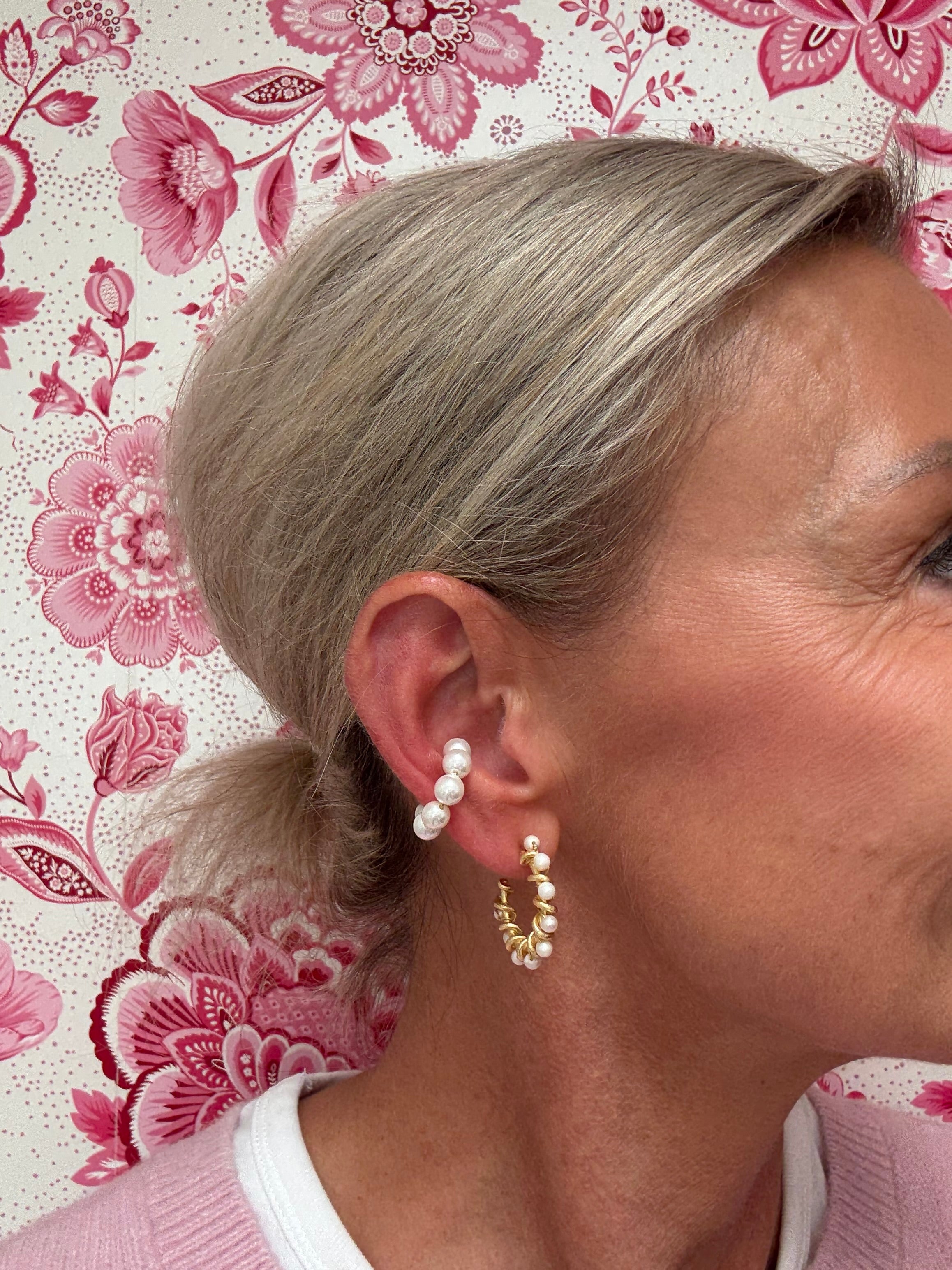 Ear Cuff Pearl - Pärla/Guld