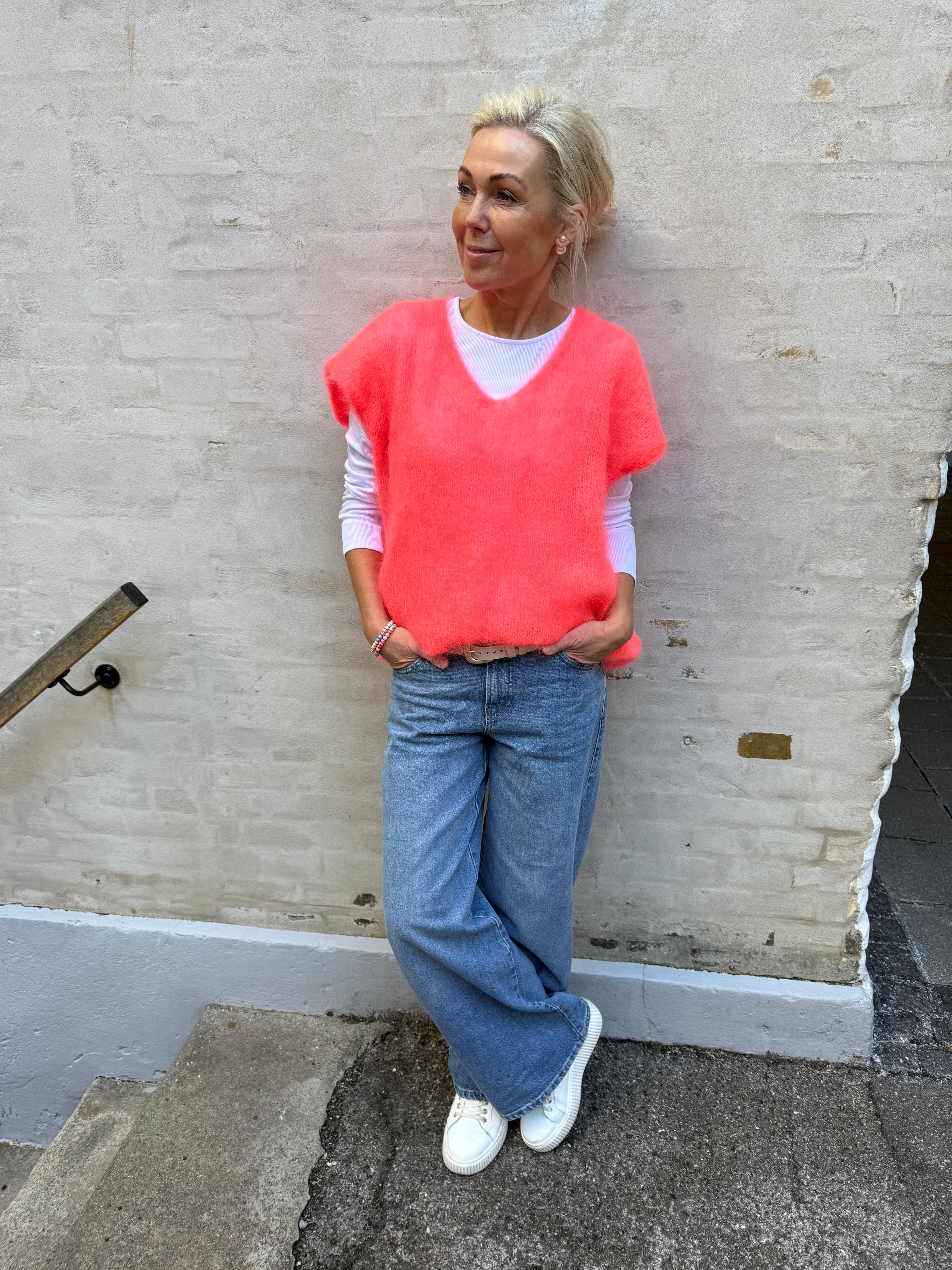 Selma vida jeans med låg midja - Medium Blue Denim