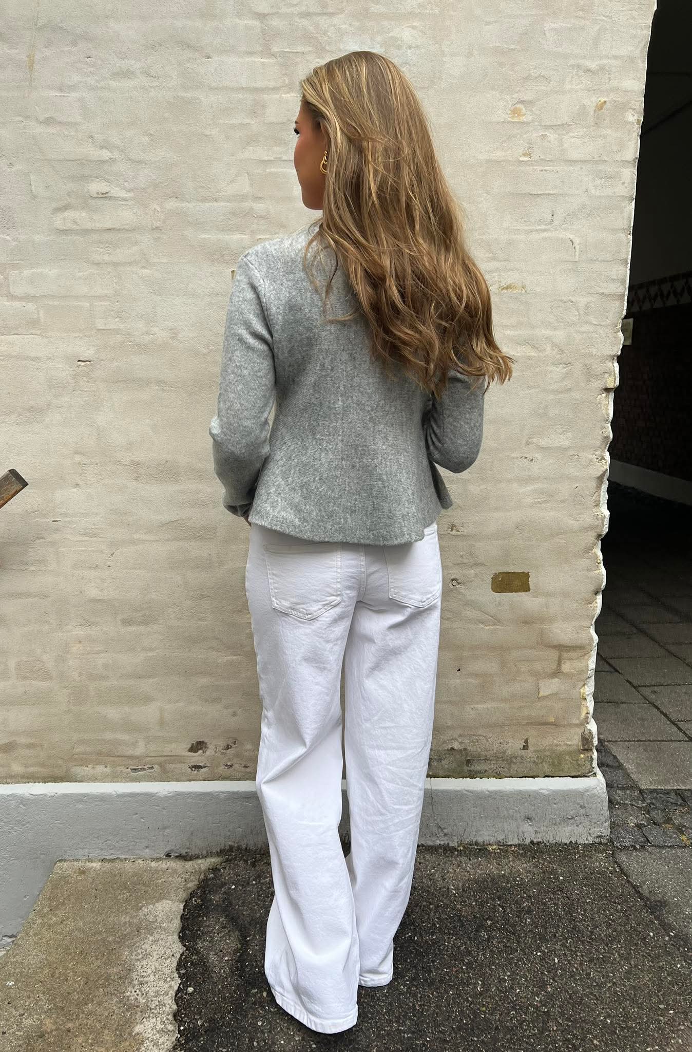 ROSEMARY LIFE CARDIGAN - Ljusgrå Melange