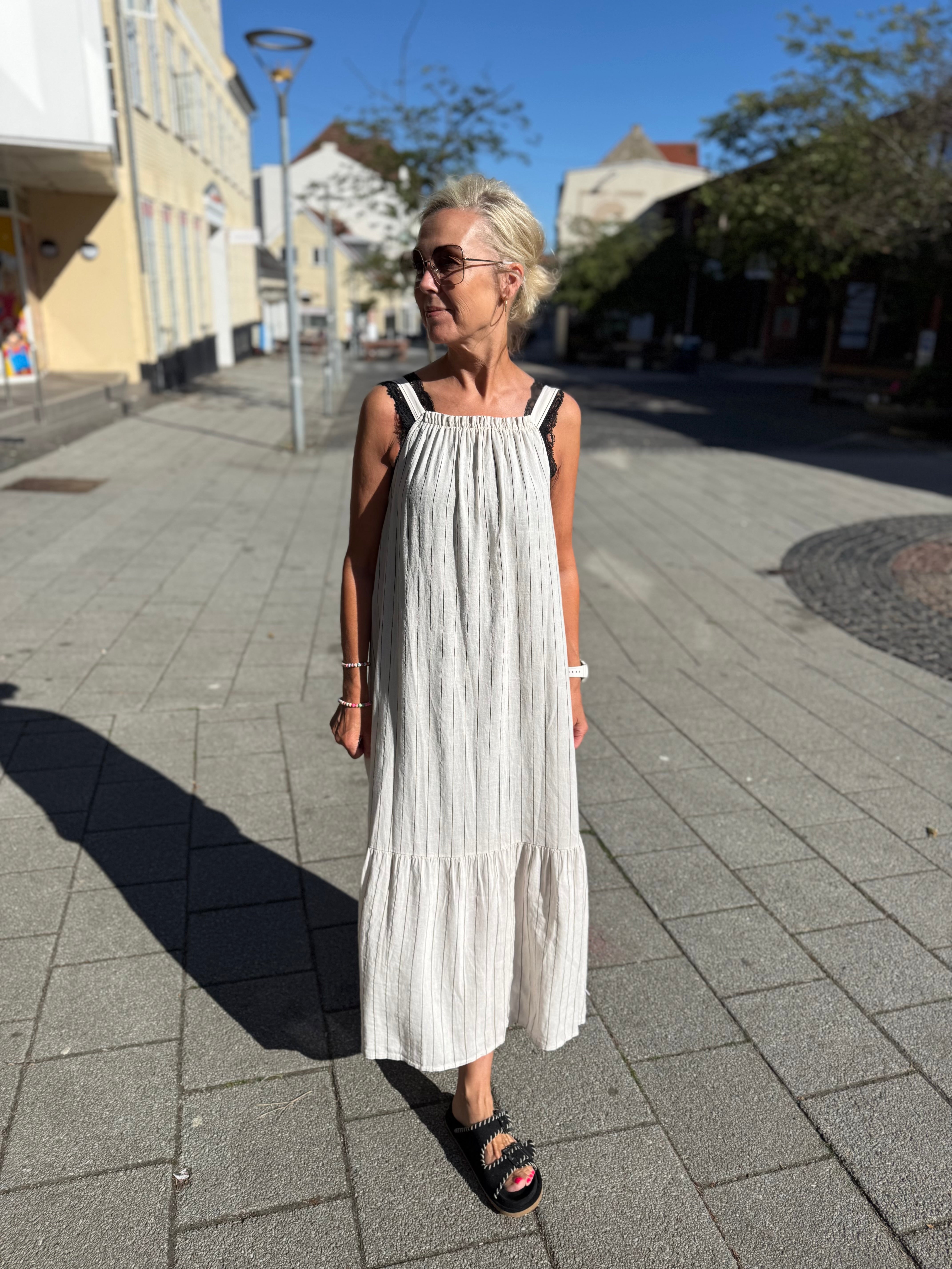 Avenia Dress - Sabbia Stripe