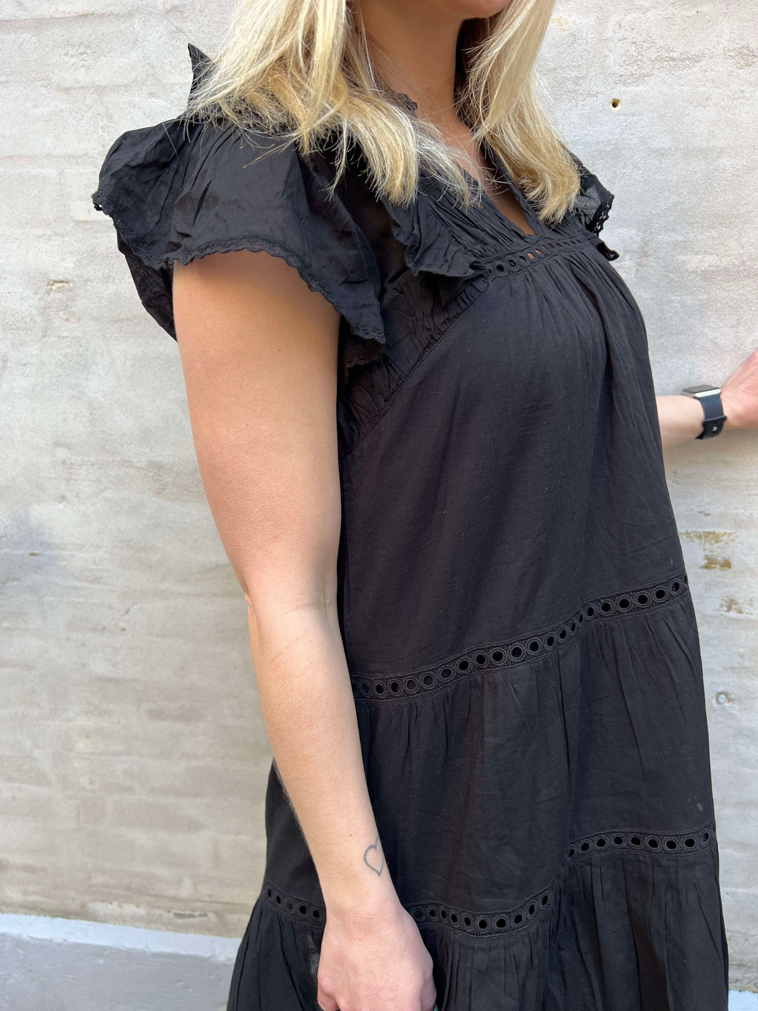 Jamma Voile klänning svart