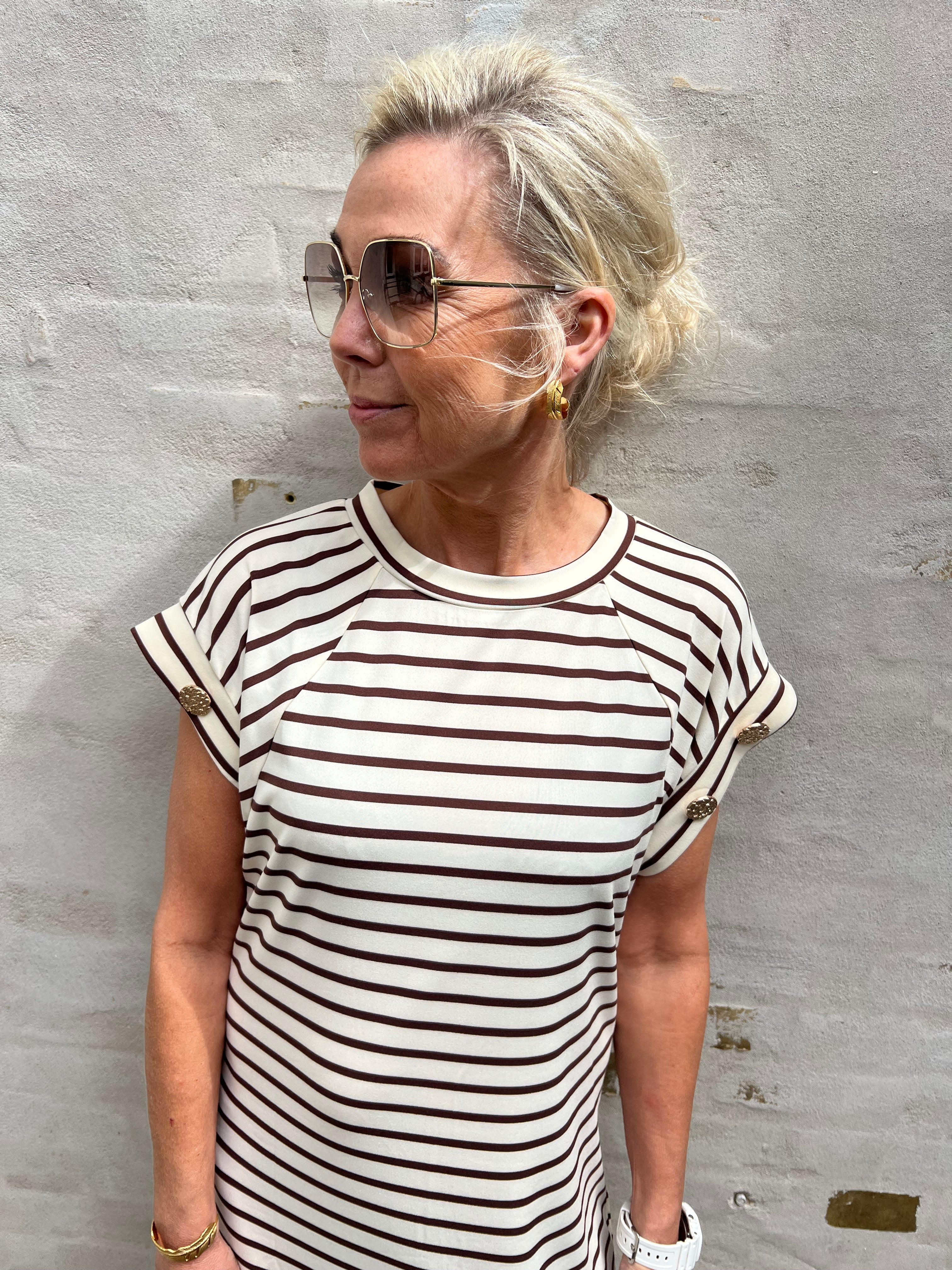 Frederikke Dress - Brown Stripe