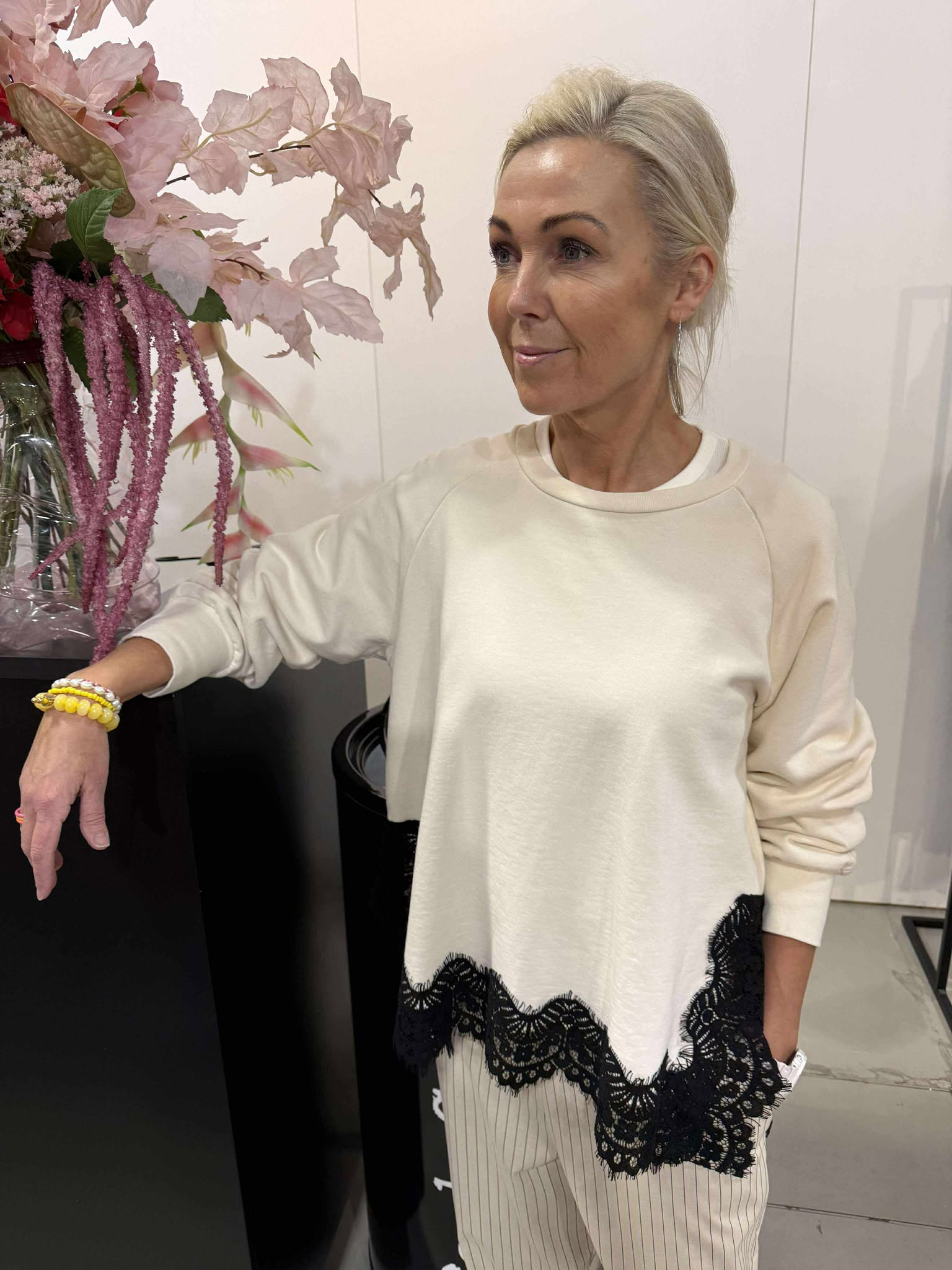 Evy spetströja - Off White