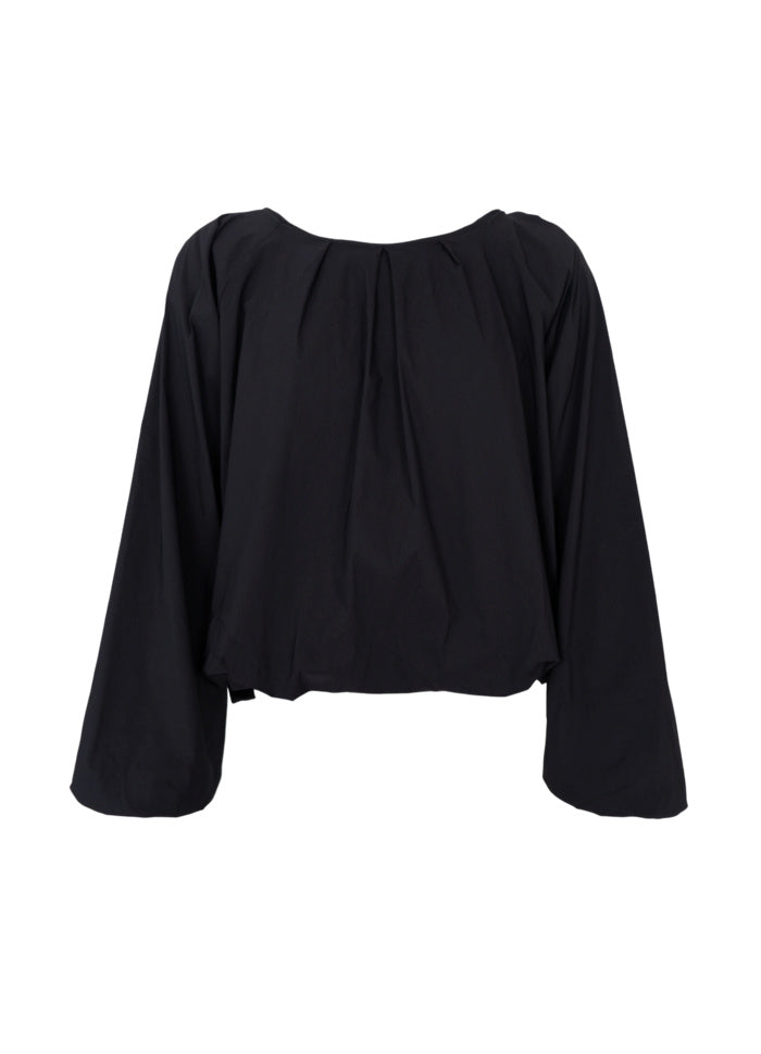 Davina Balloon Blouse - Black
