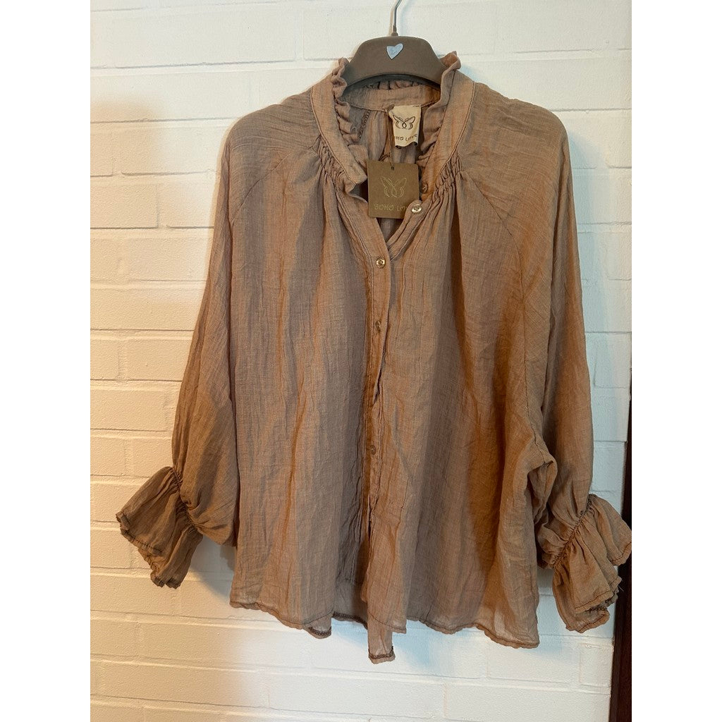 Tulle Shirt - Caramel