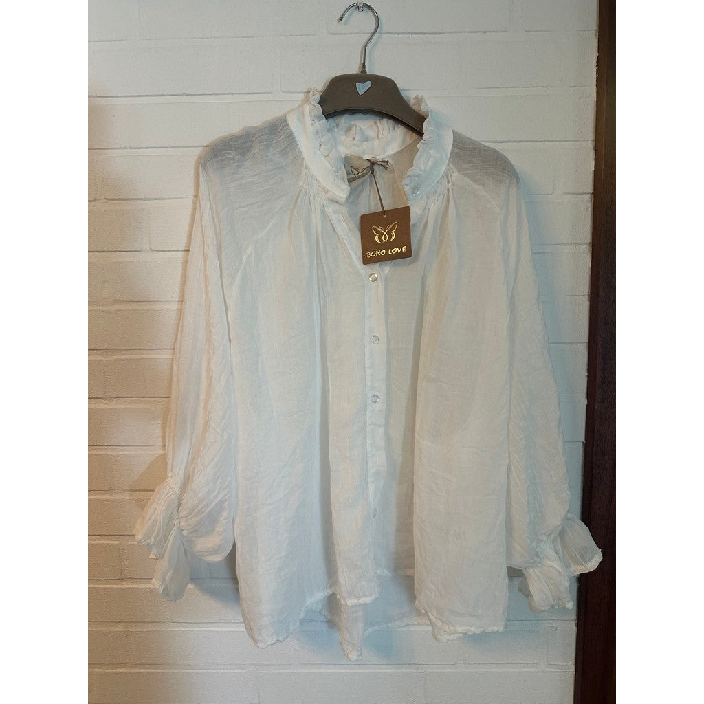 Tulle Shirt - White