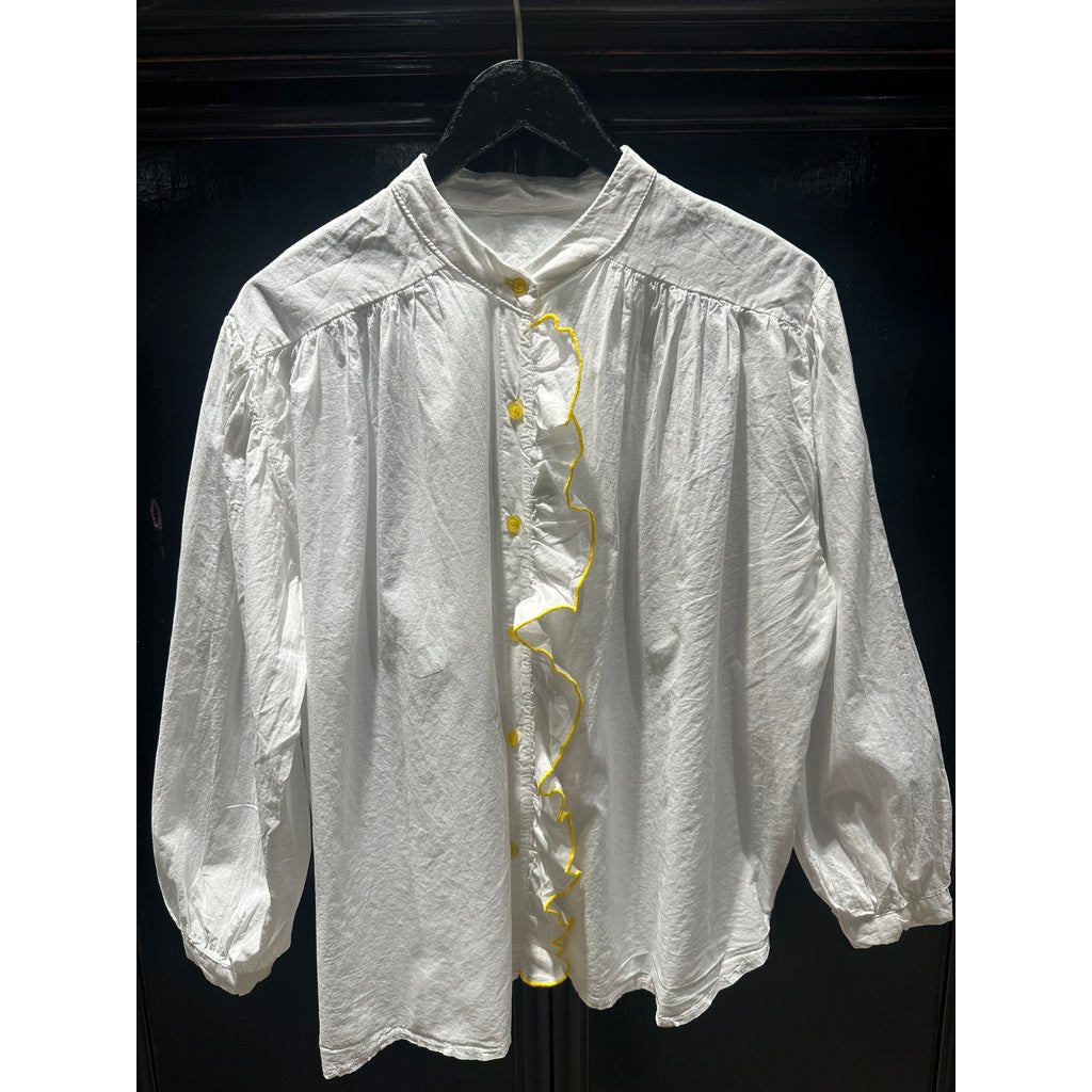 Karmen Shirt - White/Neon Yellow