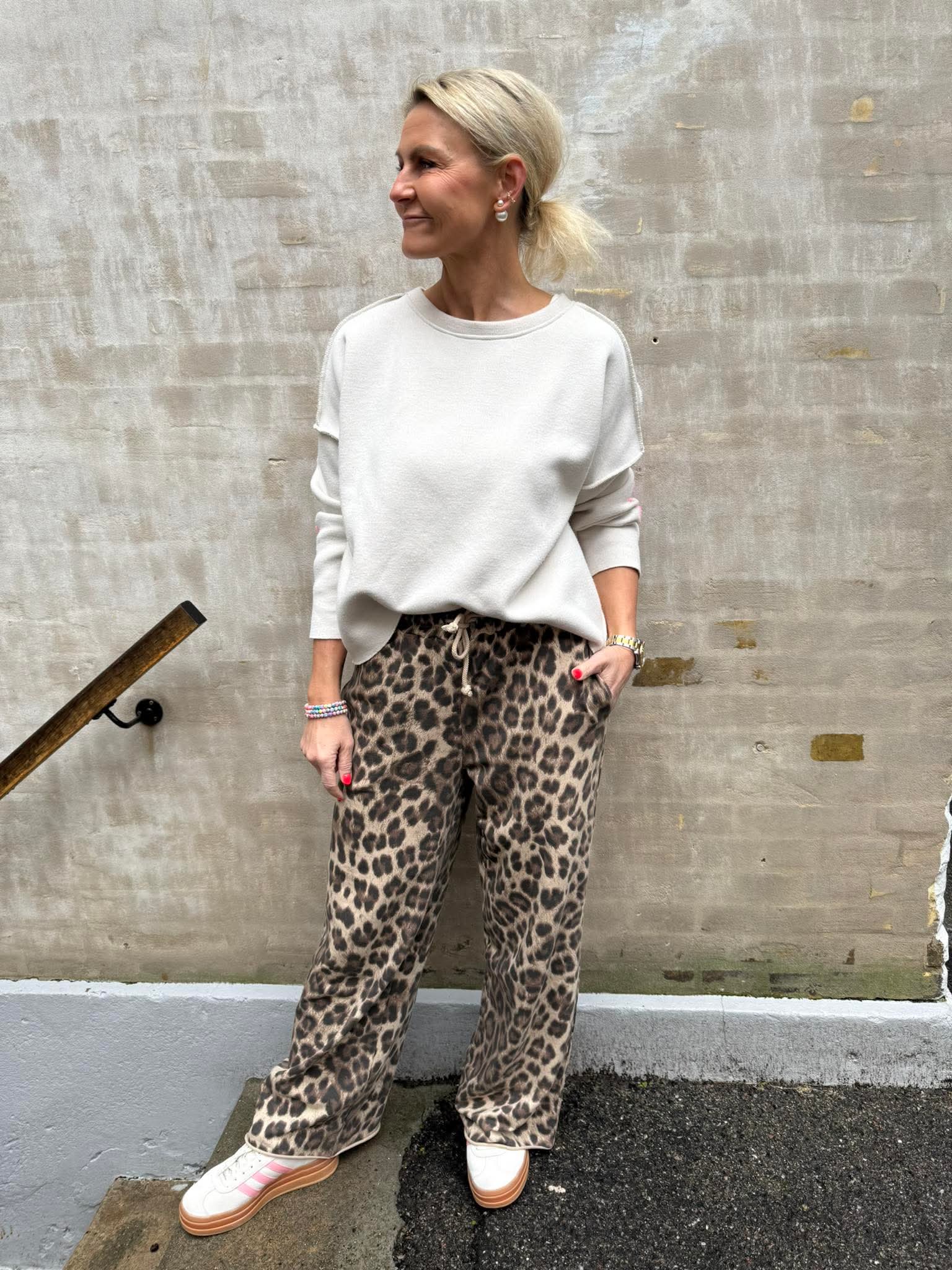 Leo Sweat Pants - Leo ljusbrun