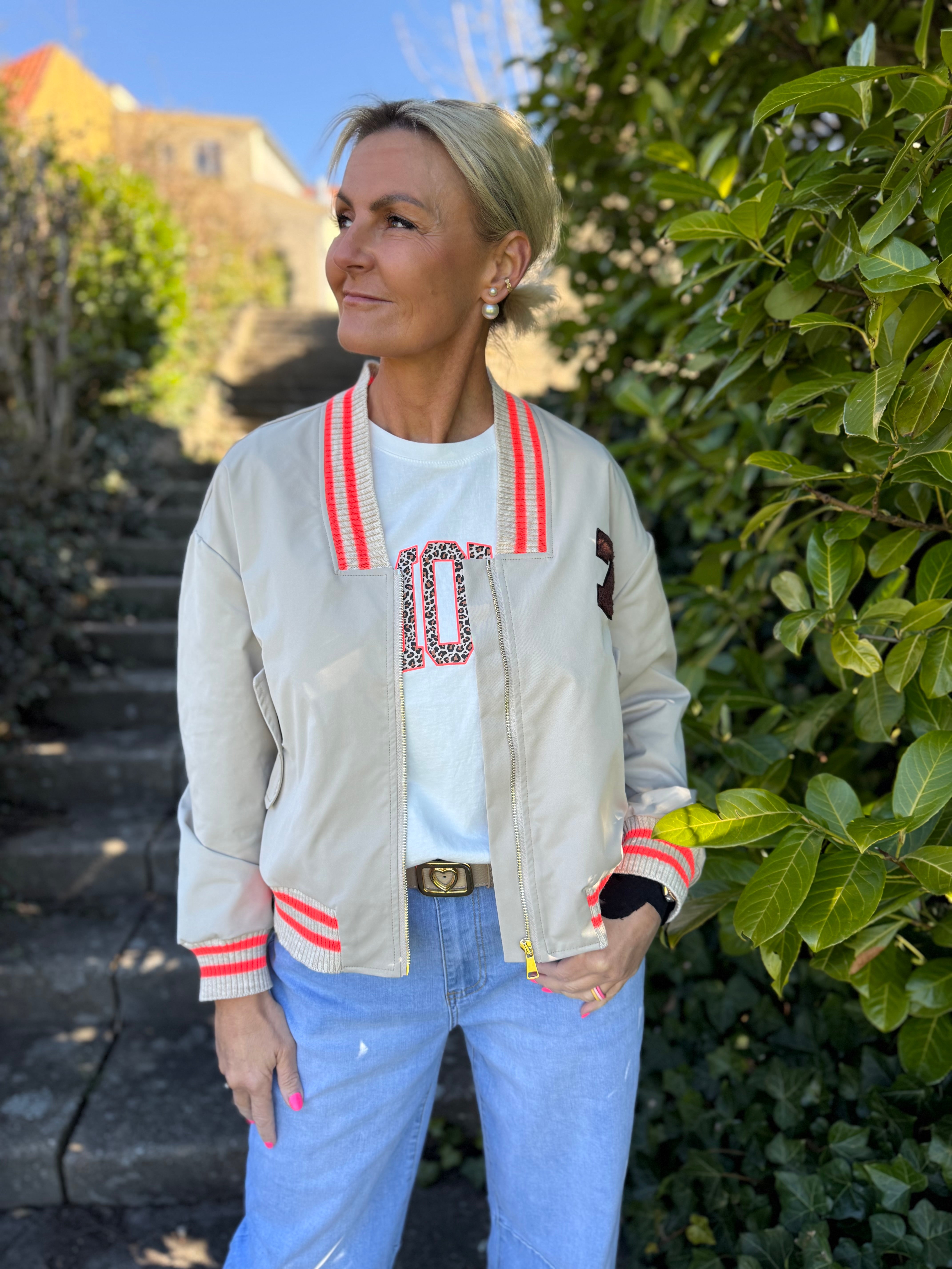 Sandy Bomber Jacket - Beige