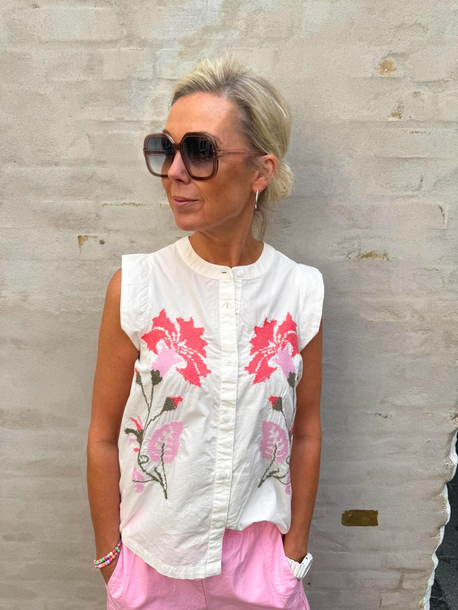 Alvild Olena SL Shirt - Spring Gardenia