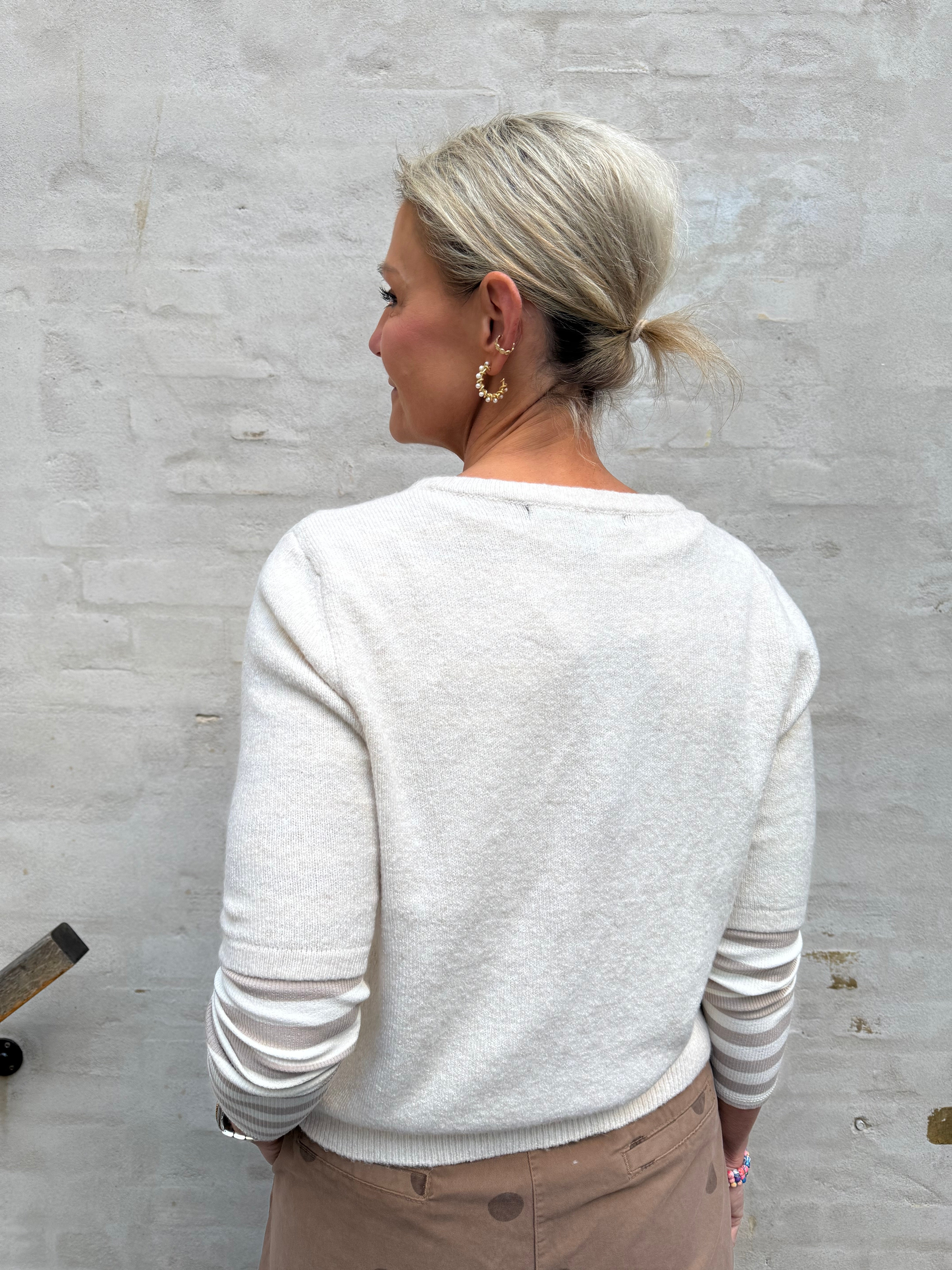 DOFFY 2/4 O-HALS KNAPPCARDIGAN - Björk MELANGE