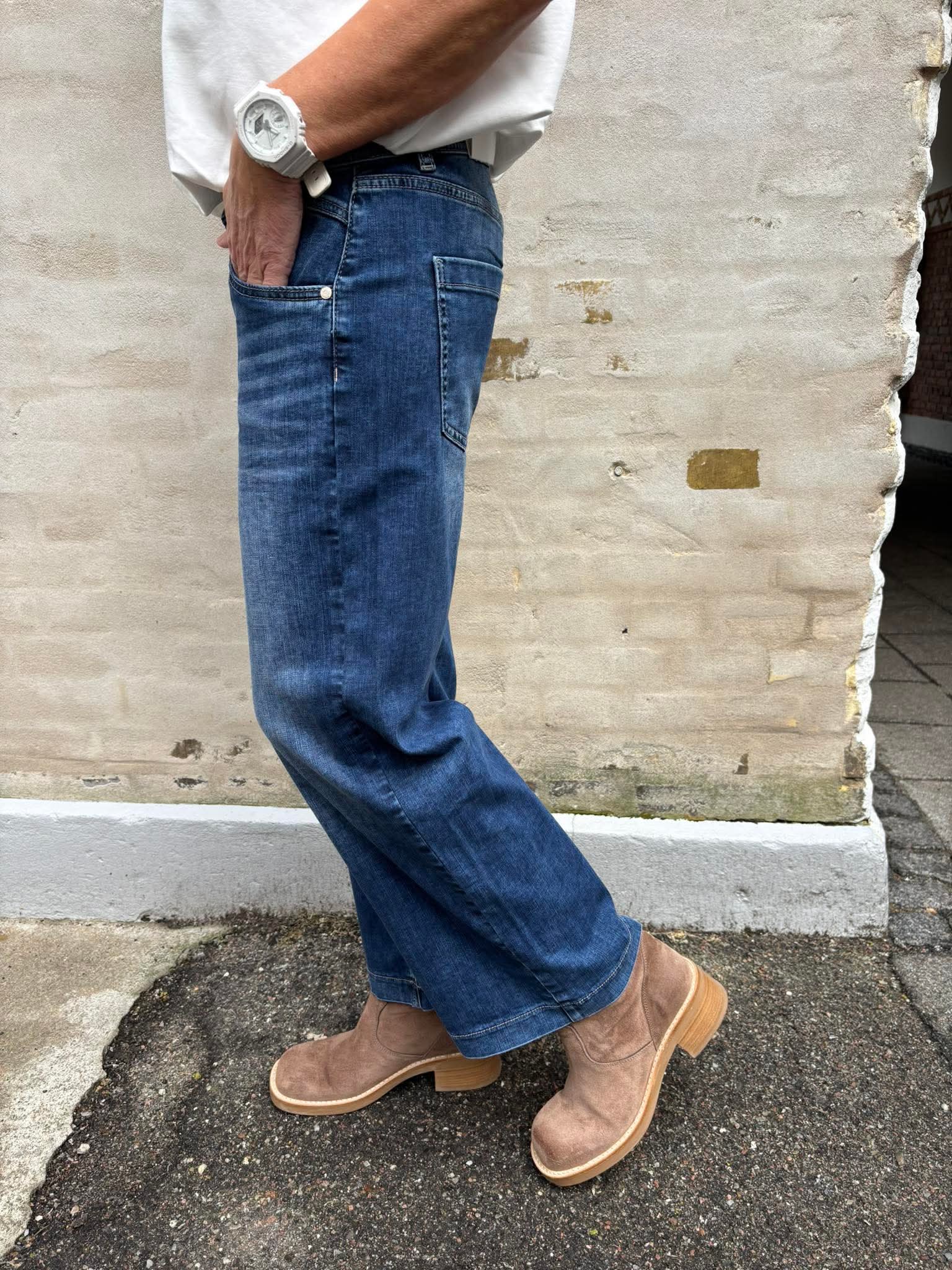 Emee Wide Leg - Mörkblå tvätt