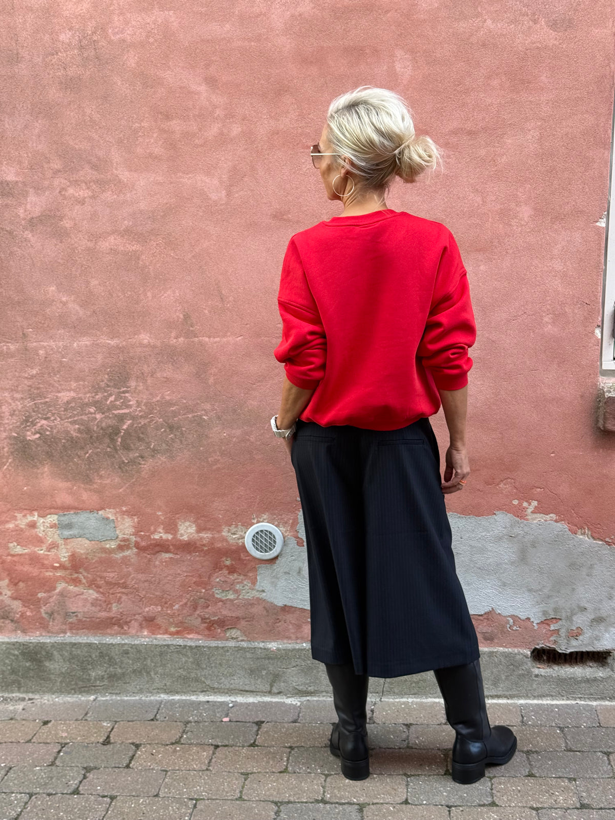Rima Slim Pinstripe Shorts - Mörkblå