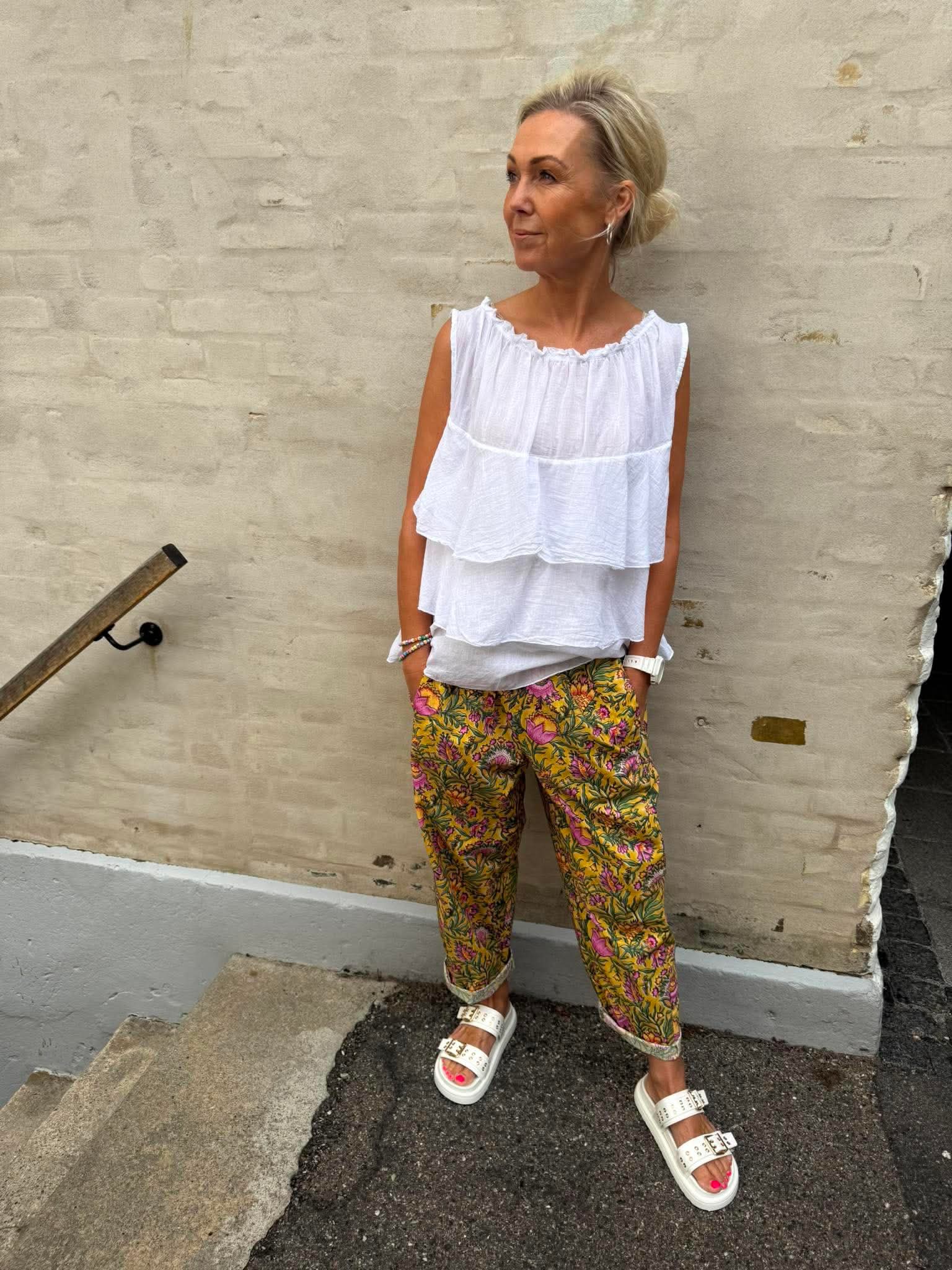 Printed Pants - Giallo