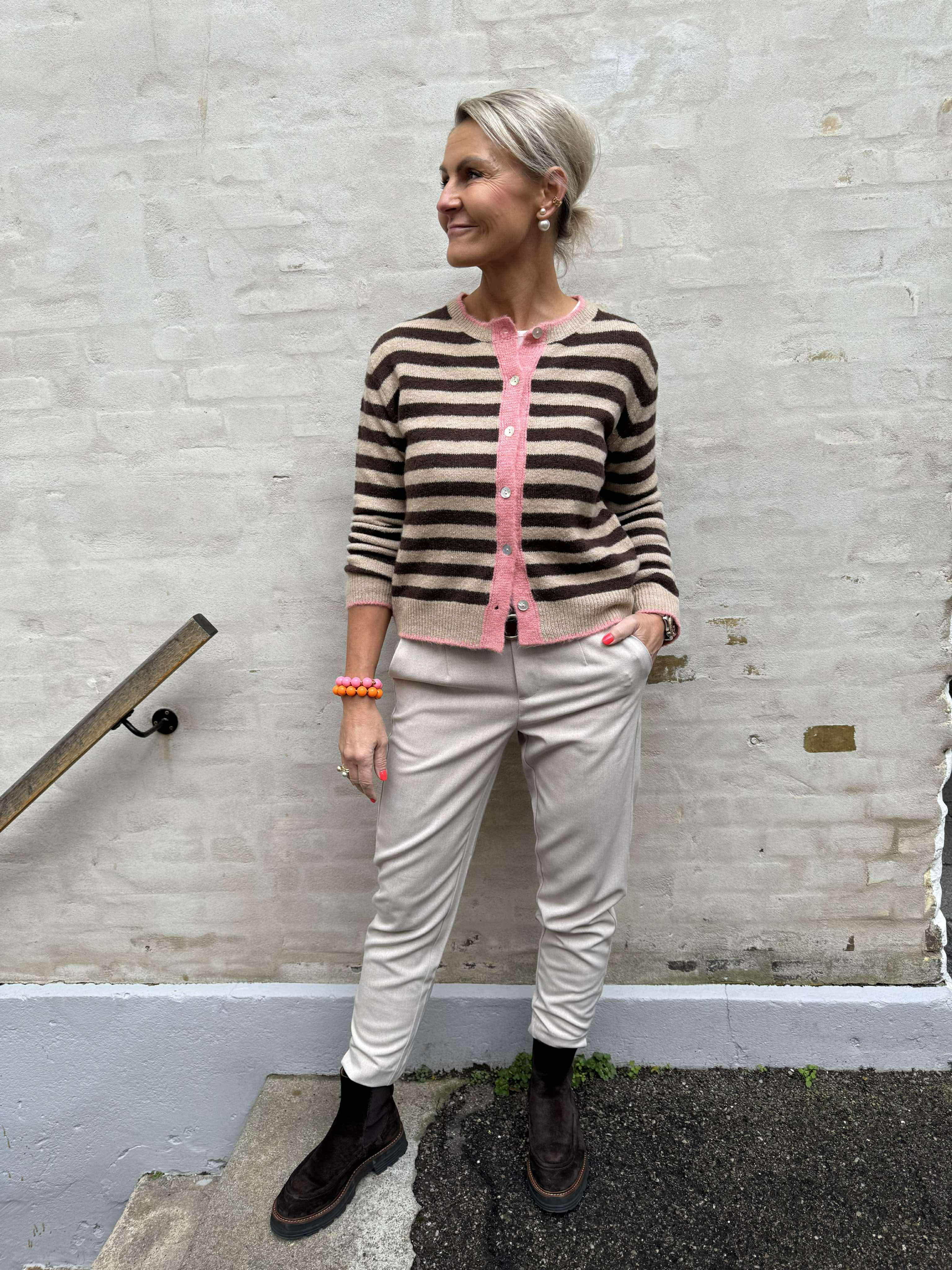 Lisa Slim Pant - Hummus Melange