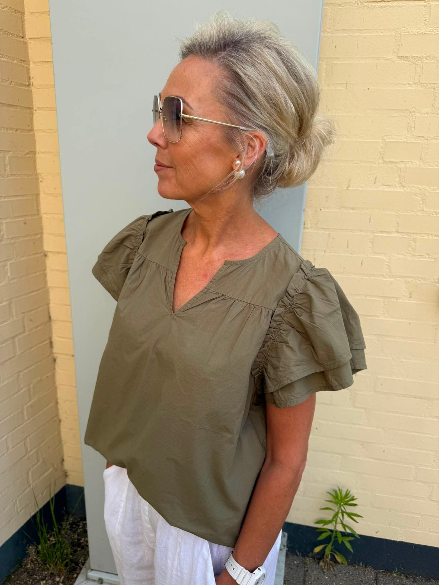 Kipa Olena Blouse - Dusky Green
