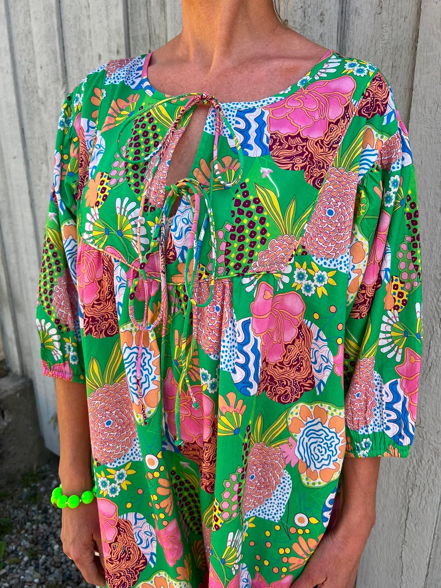 Capri Dress - Green Print