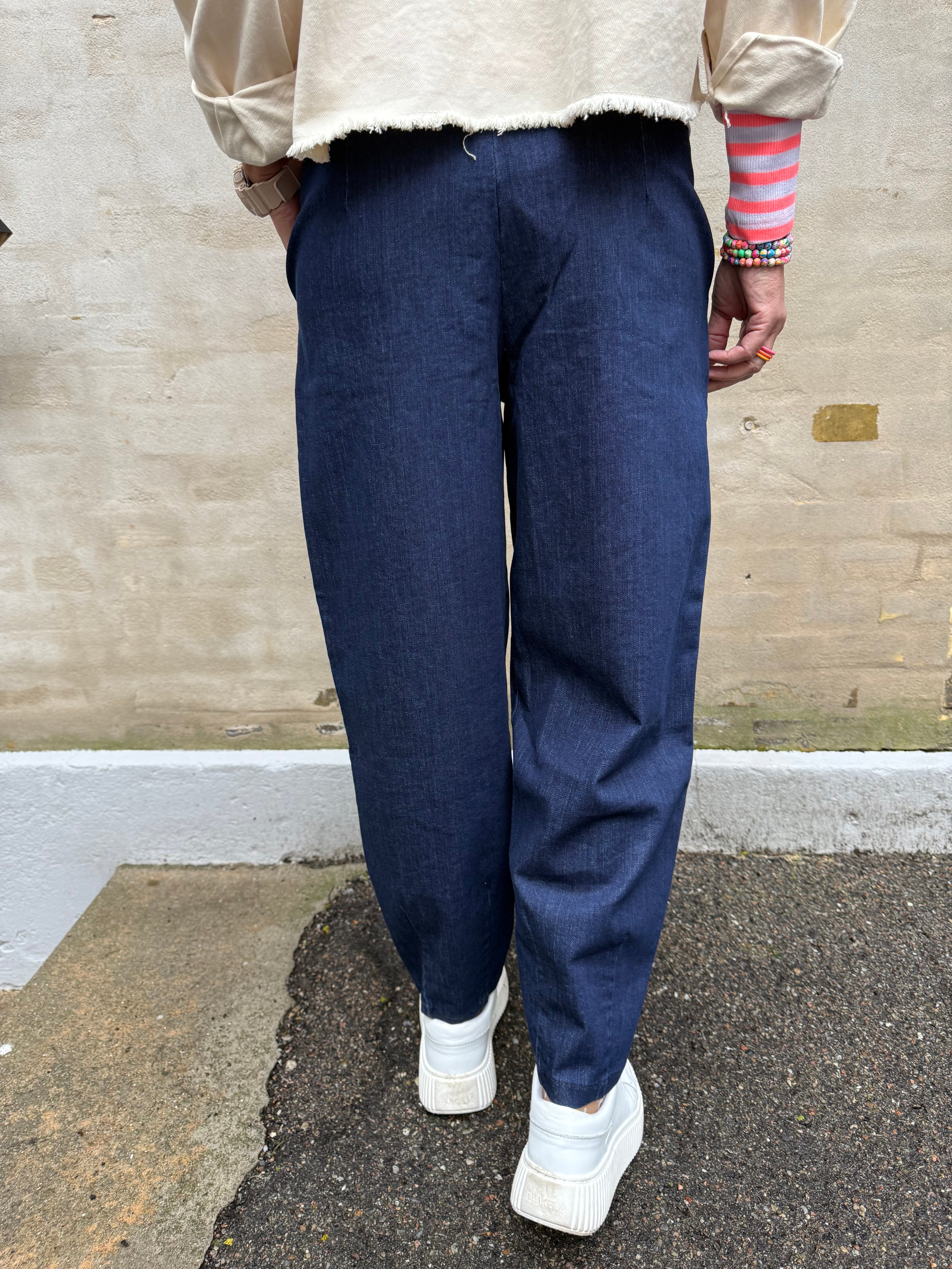 DENICE denim barrel byxa - Denim