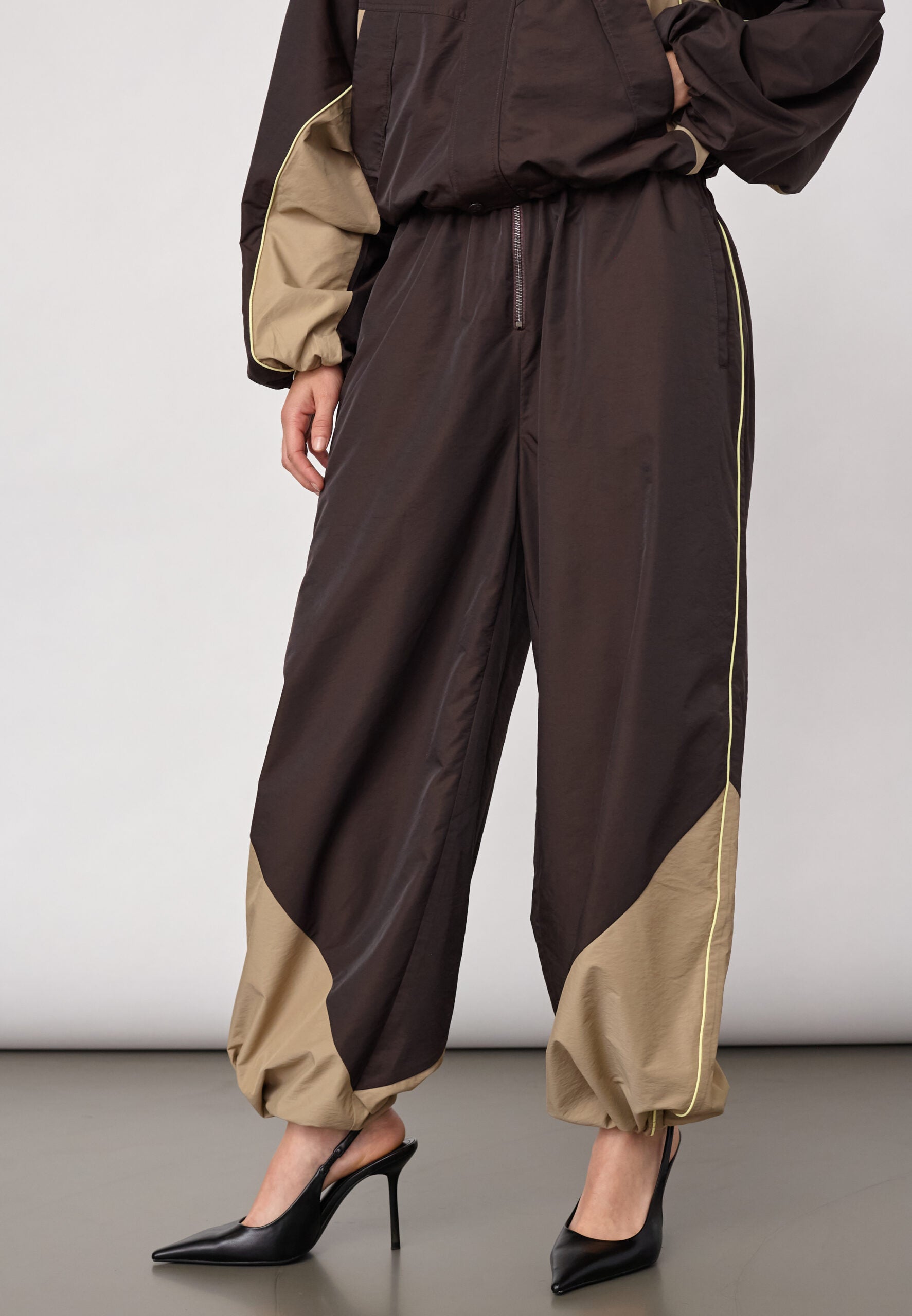 PREORDER-AloraCC Block Pant - Dark Brown