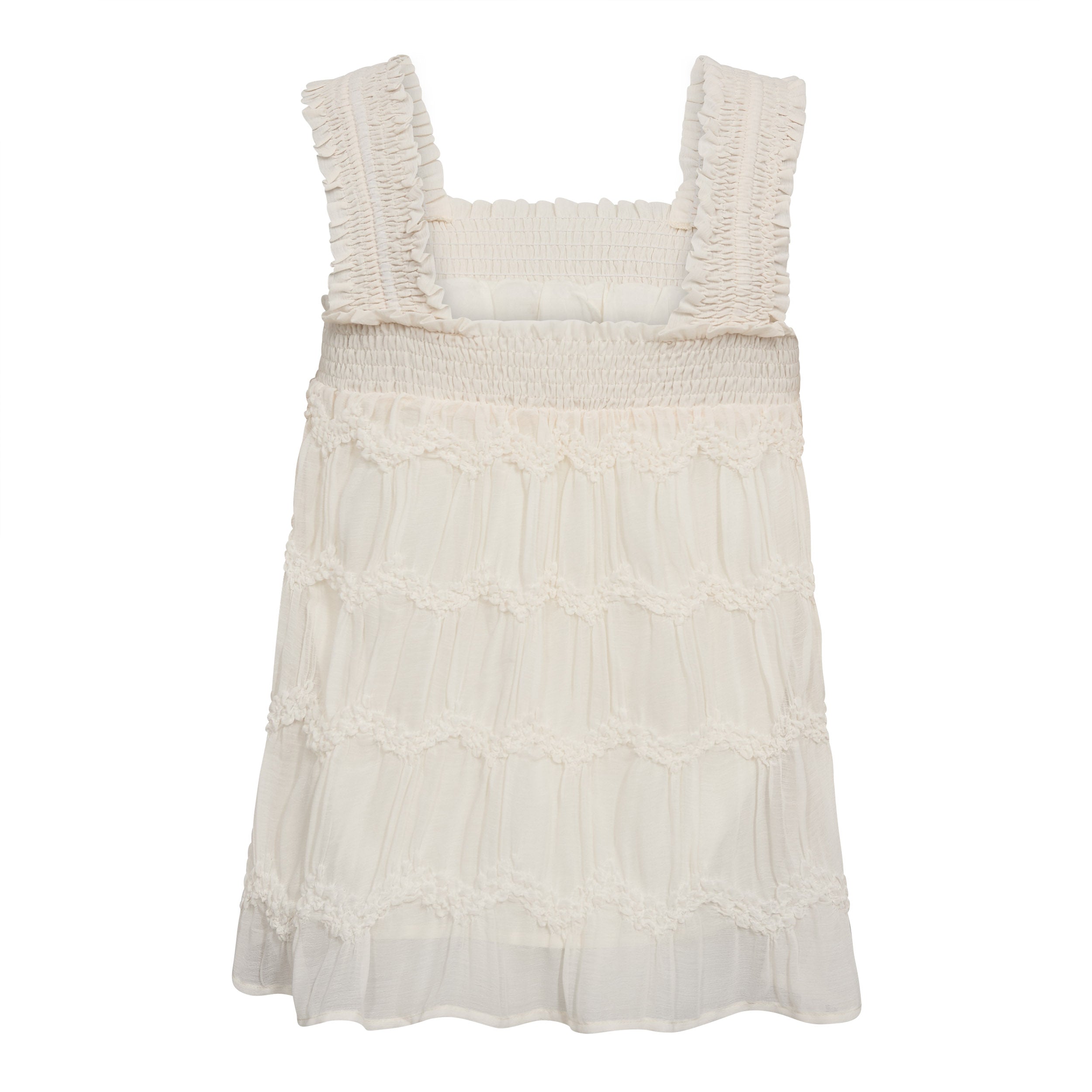 JerryCC Smock Strap Top - Off White