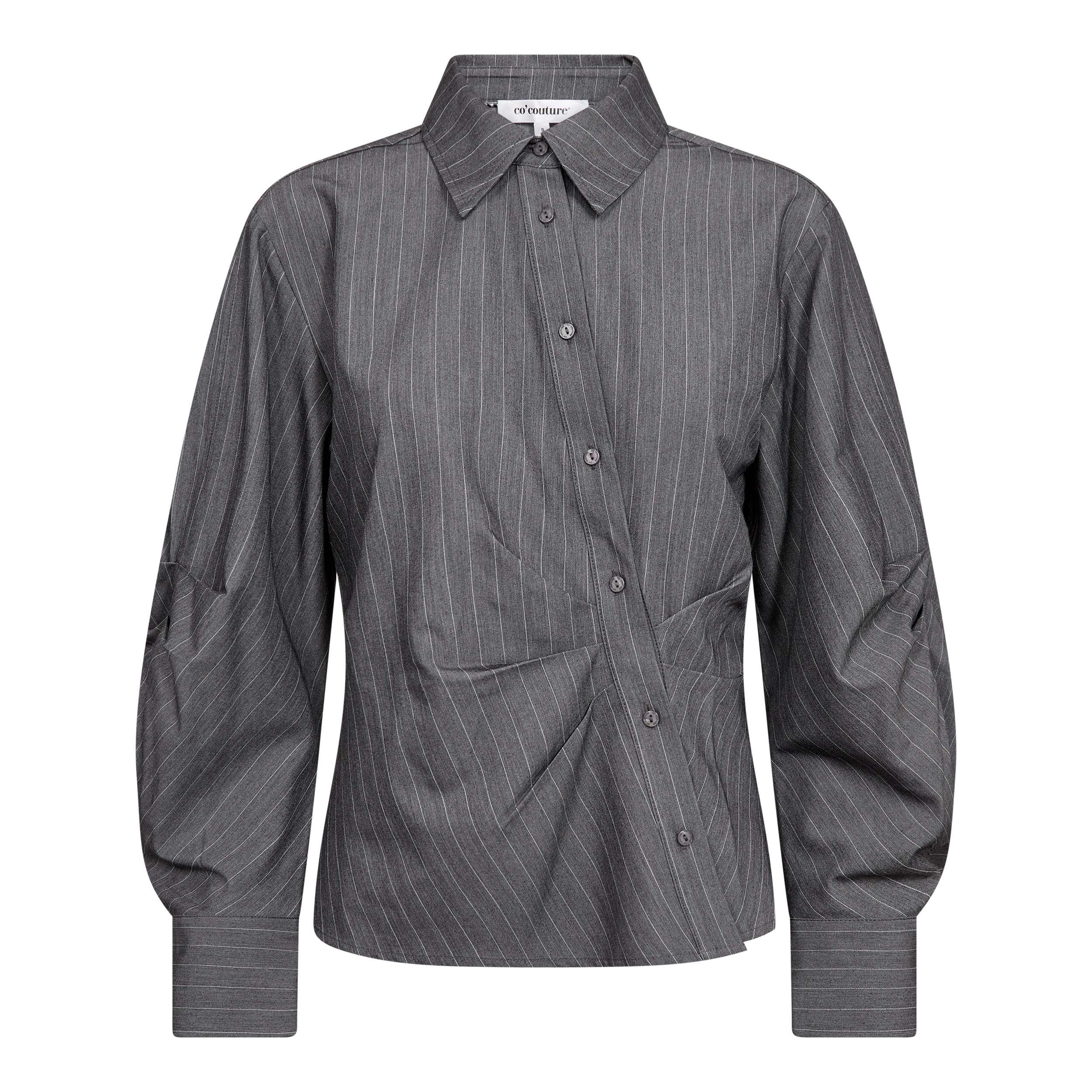 LyviaCC Asym Pin Shirt - Mid Grey