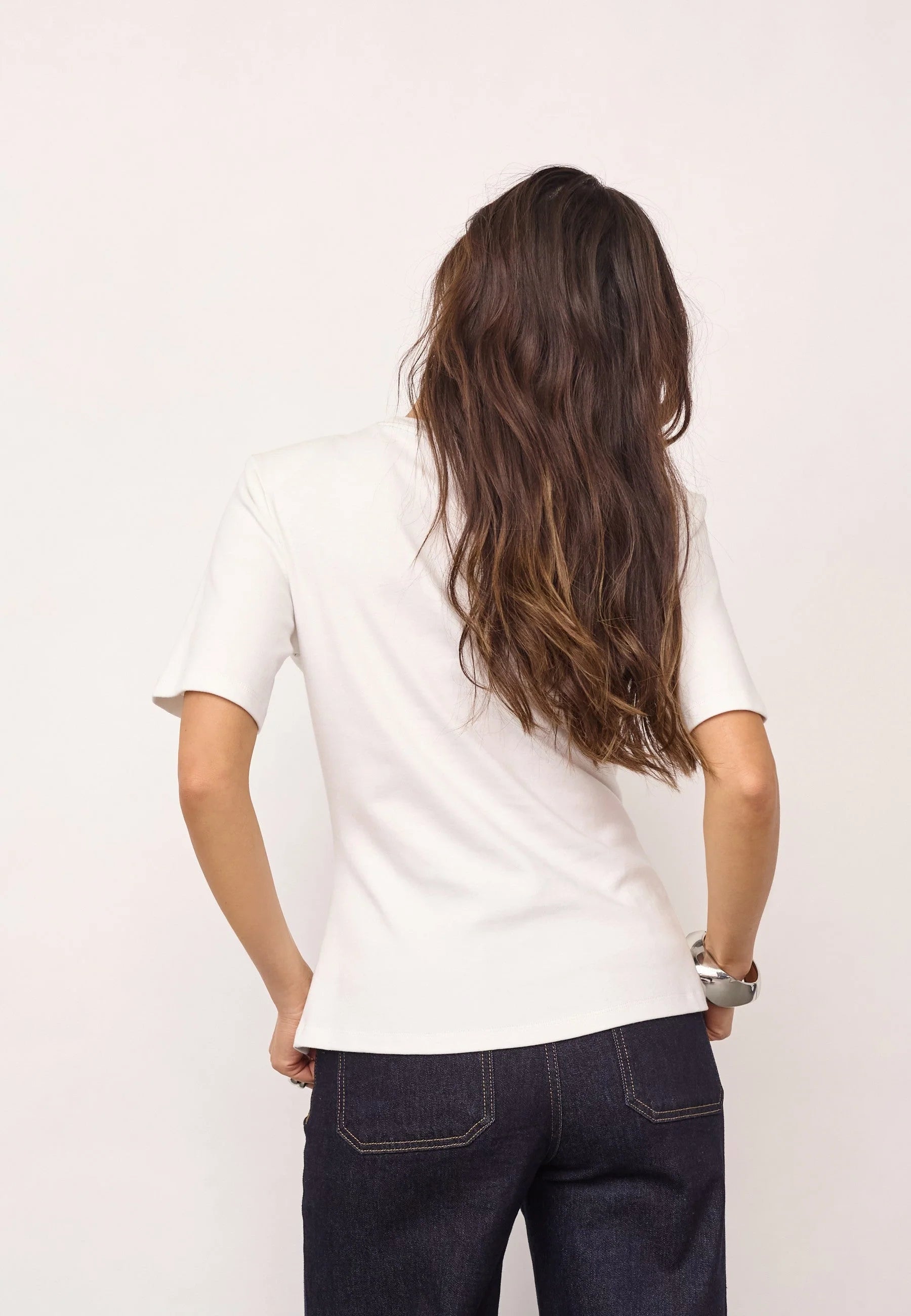 OrianeCC Pleat Tie Tee - White