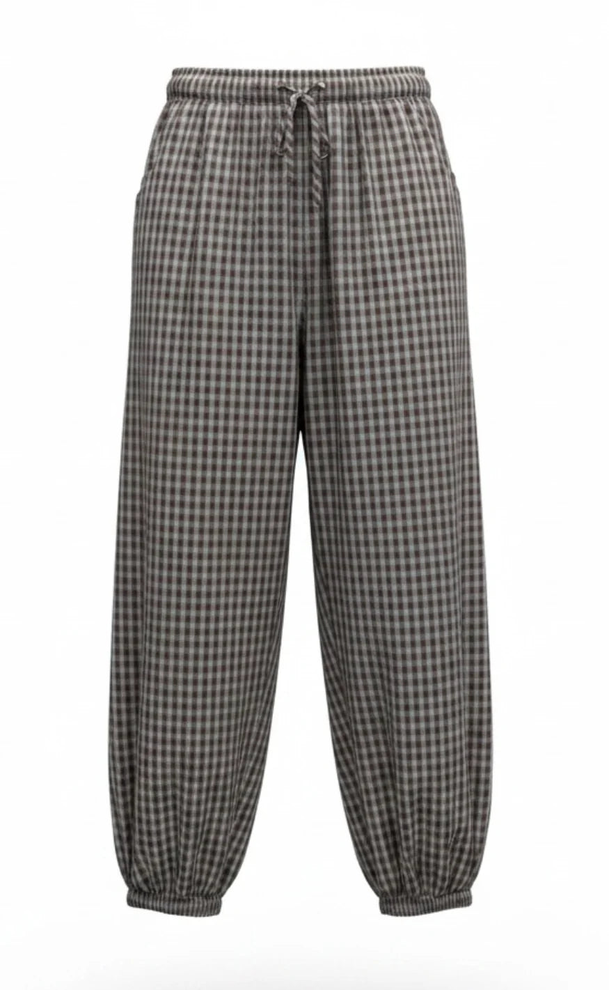 Linea Check Pants - Brown Check