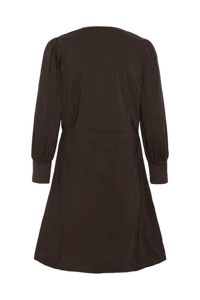KIEA ANTOINETT 3/4 RIB DRESS - Demitasse