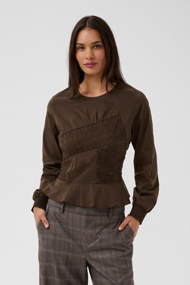 Ajda Antoinett Blouse - Coffee Bean