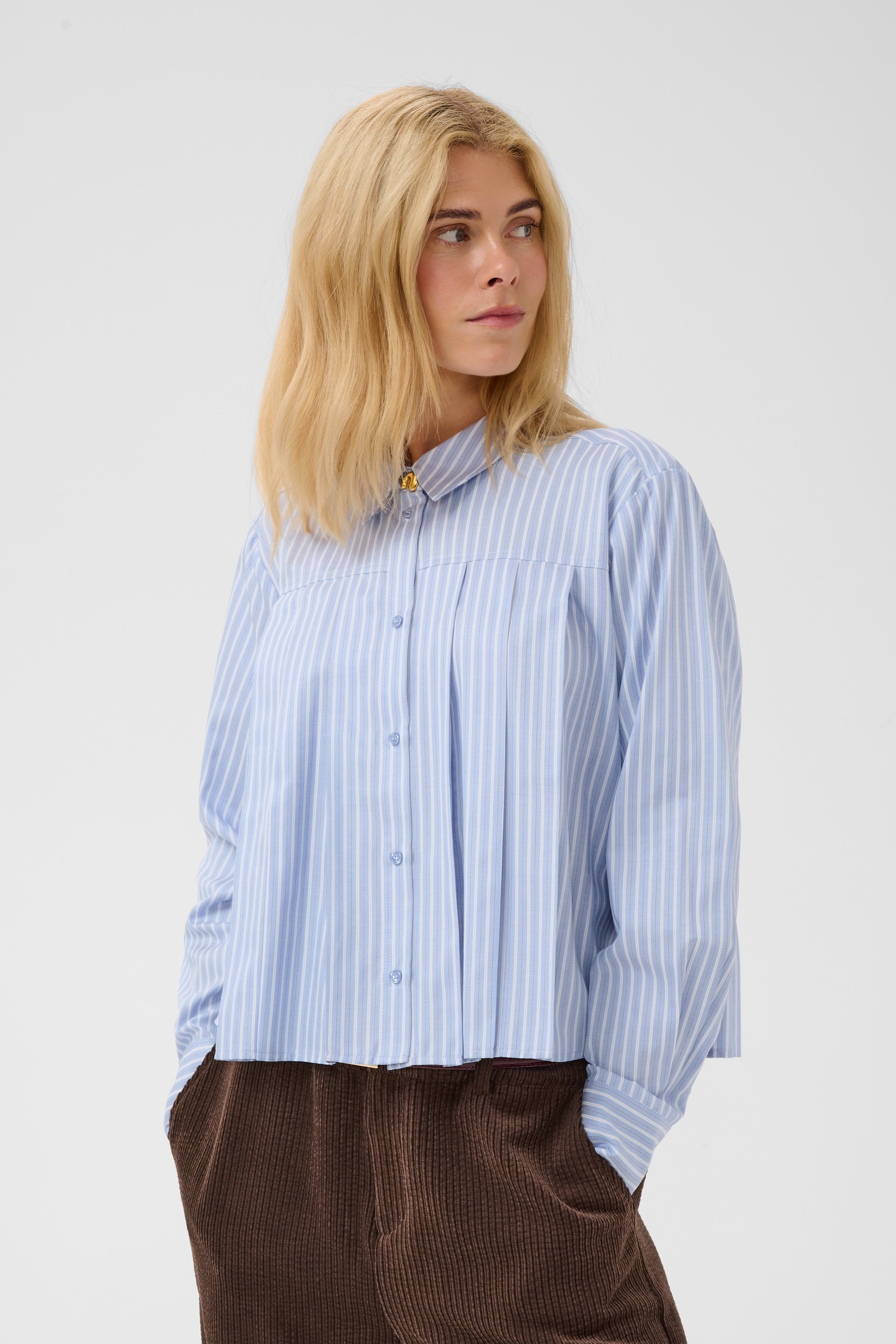Manga Shirt - Blue/White Stripe
