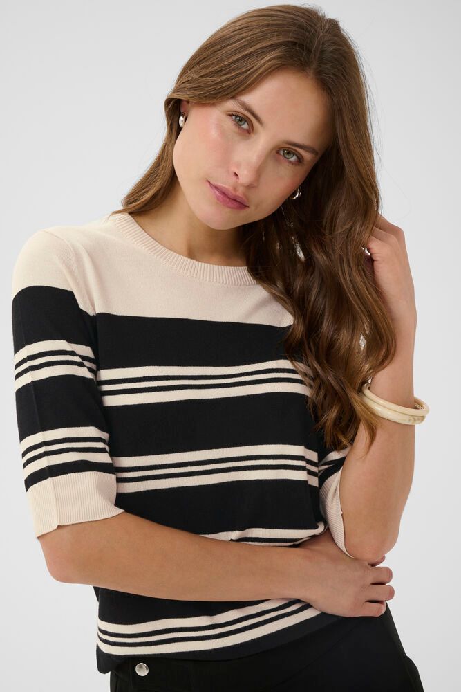 Merlo Annemette Pullover - Whitecap/Black Stripe