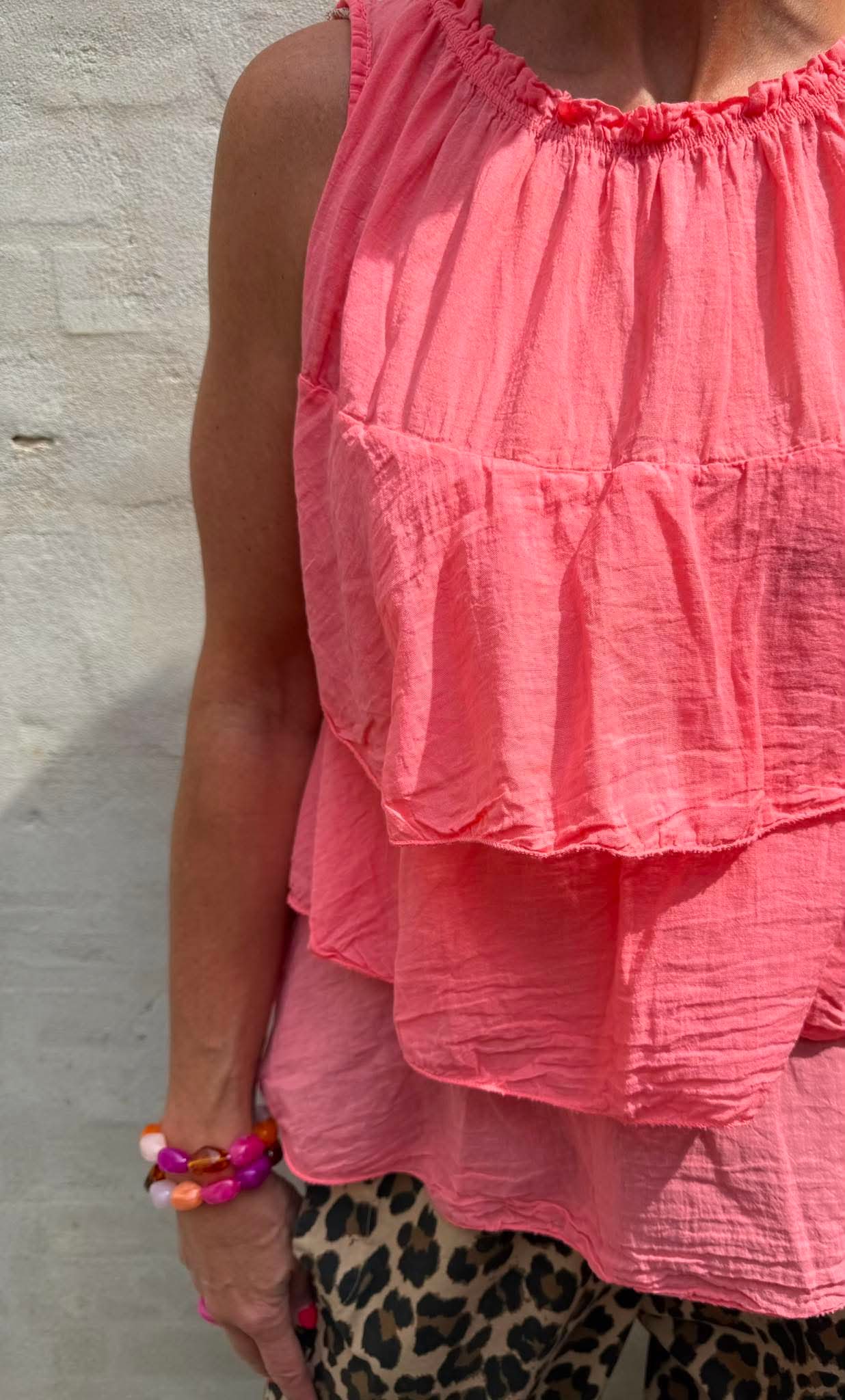 Ruffle Top - Orange