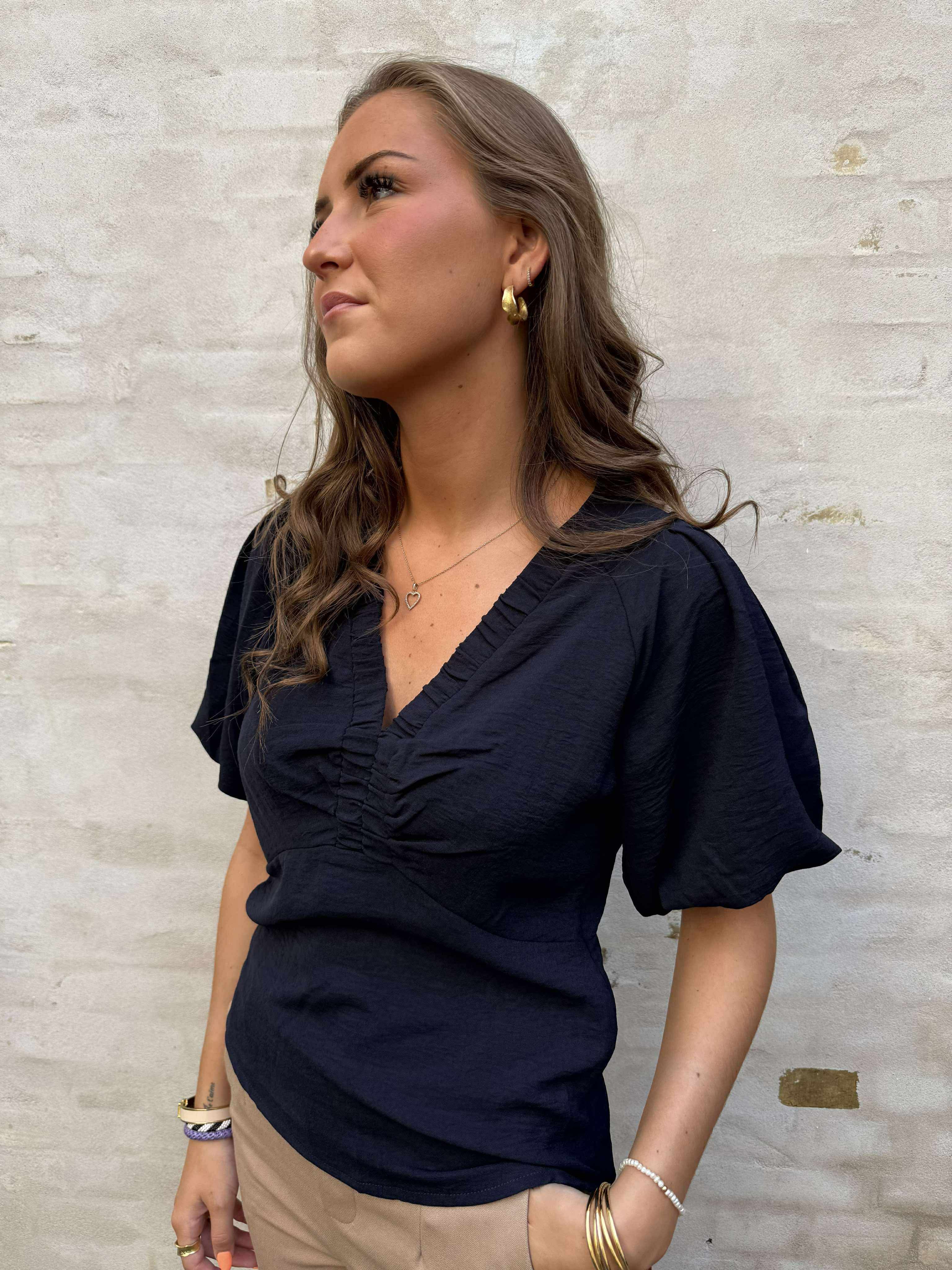 Irina Structure Blus Marinblå