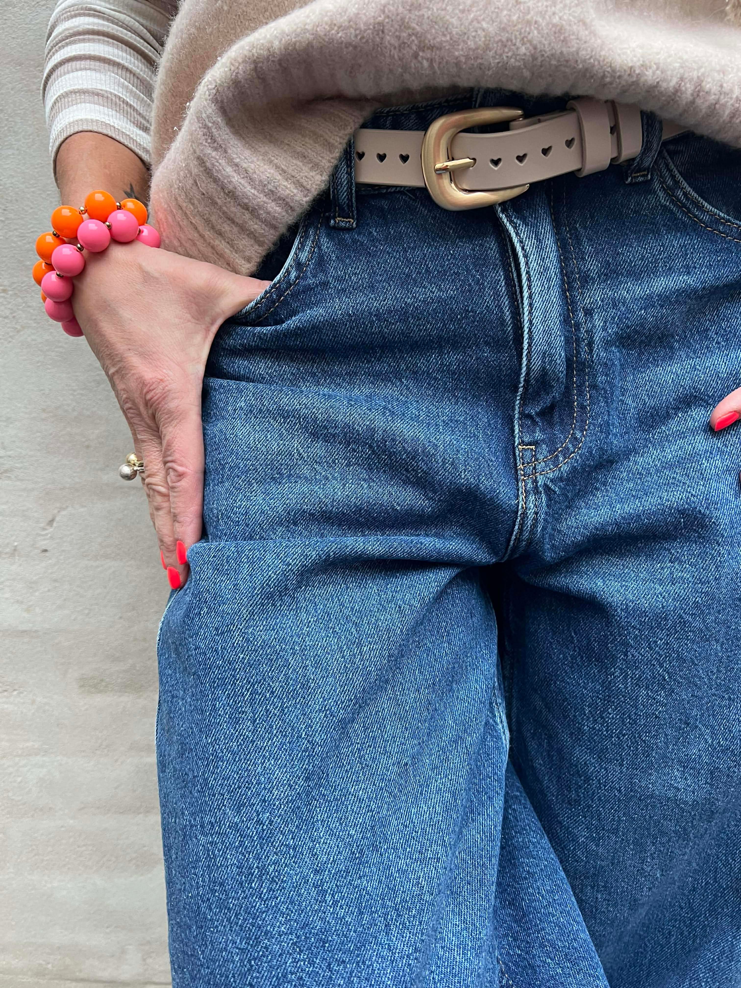 JDYSUSIA MW BARREL - Medium Blue Denim